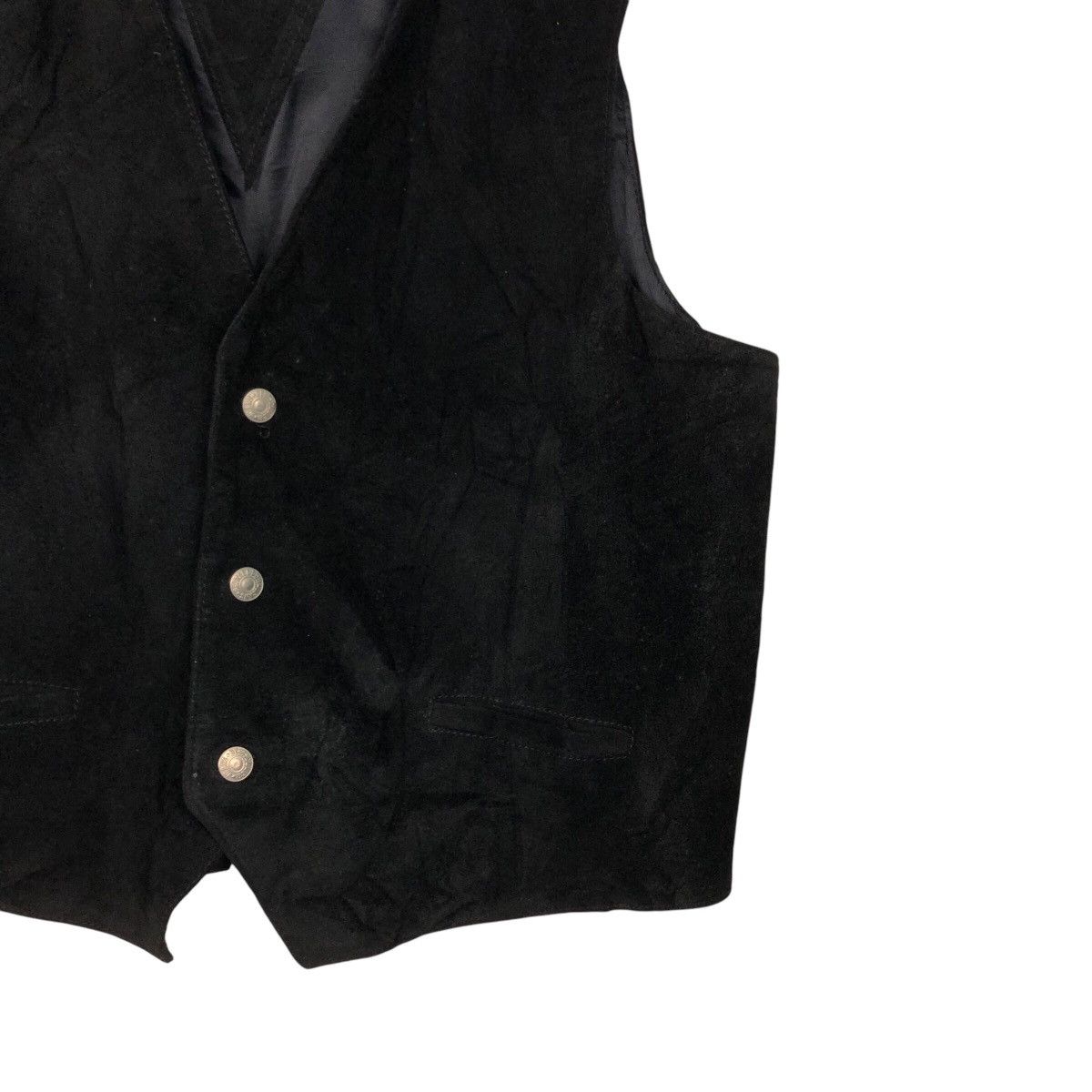 Japanese Brand 📌Vintage Vera Pelle Biker Vest Genuine Leather Utility Wear Size US L / EU 52-54 / 3 - 6 Thumbnail