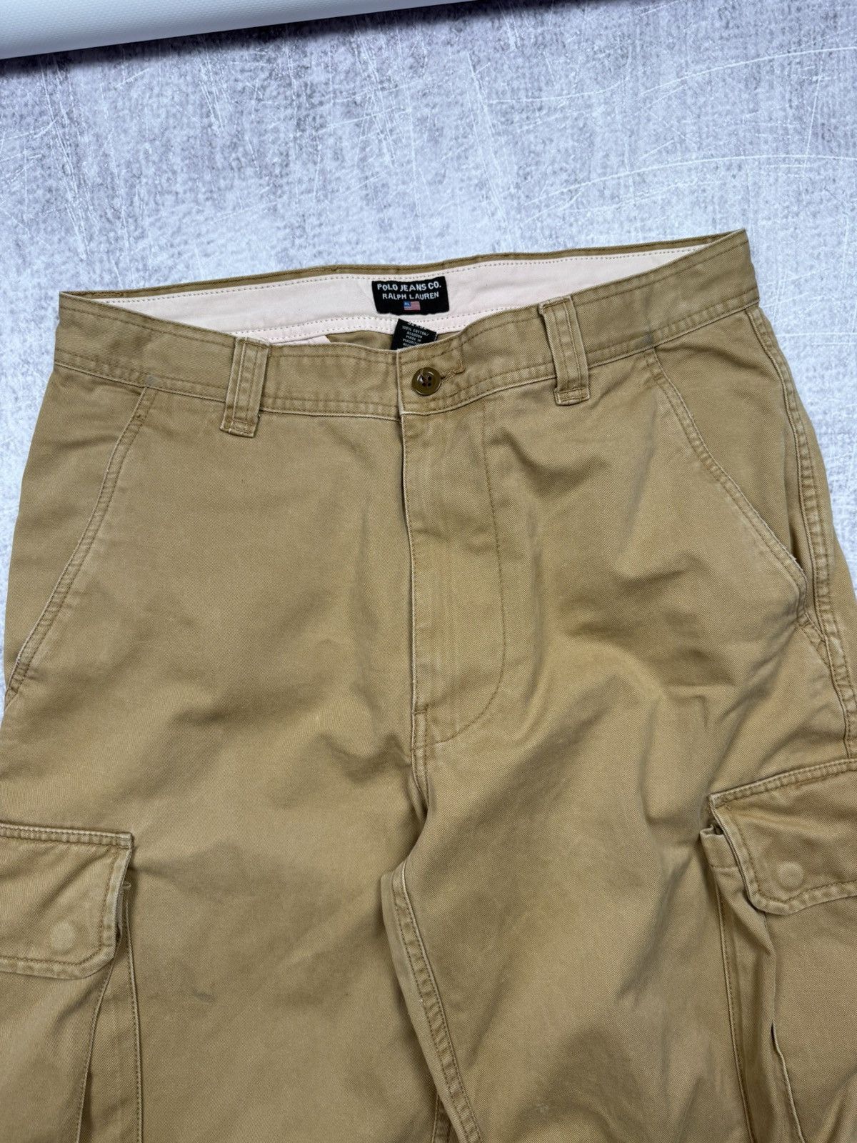 Polo Ralph Lauren Vintage Parachute Cargo Pant Polo Jeans Company Beige Pants Size US 32 / EU 48 - 4 Thumbnail