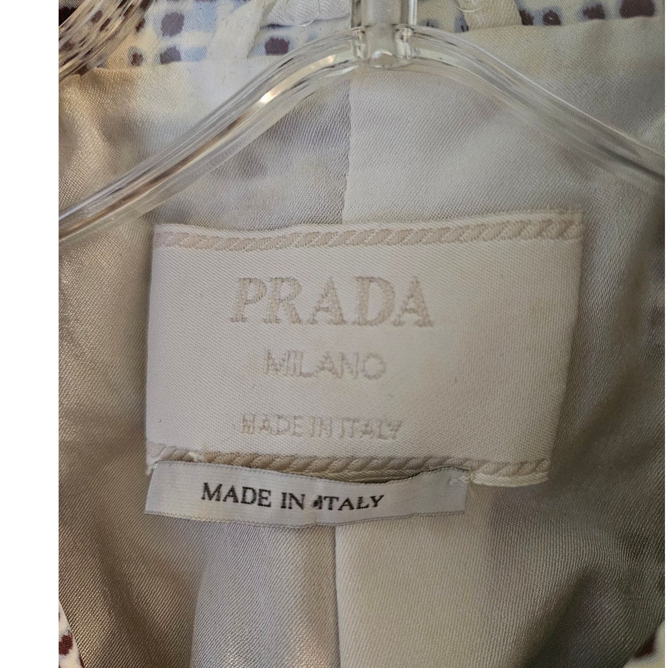 Prada Prada Milano Designer Geometric Printed Blazer Style Jacket Size XS / US 0-2 / IT 36-38 - 14 Thumbnail