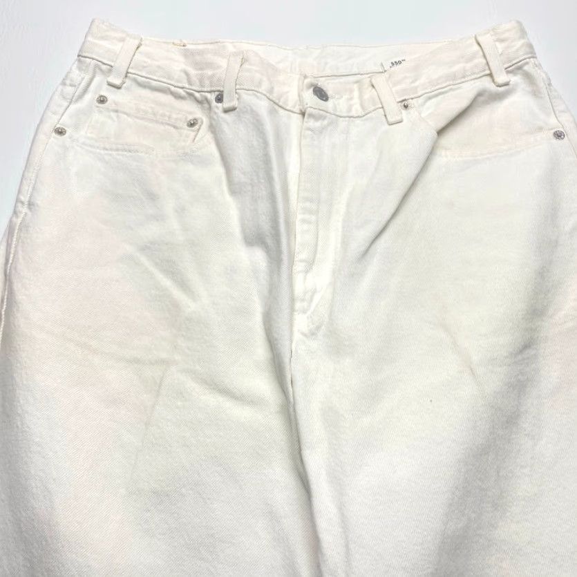 Levi's VINTAGE Levi's 501 Denim Jeans Mens 36x30 White Made in USA 90s Paper Tag 8515 Size US 36 / EU 52 - 3 Thumbnail