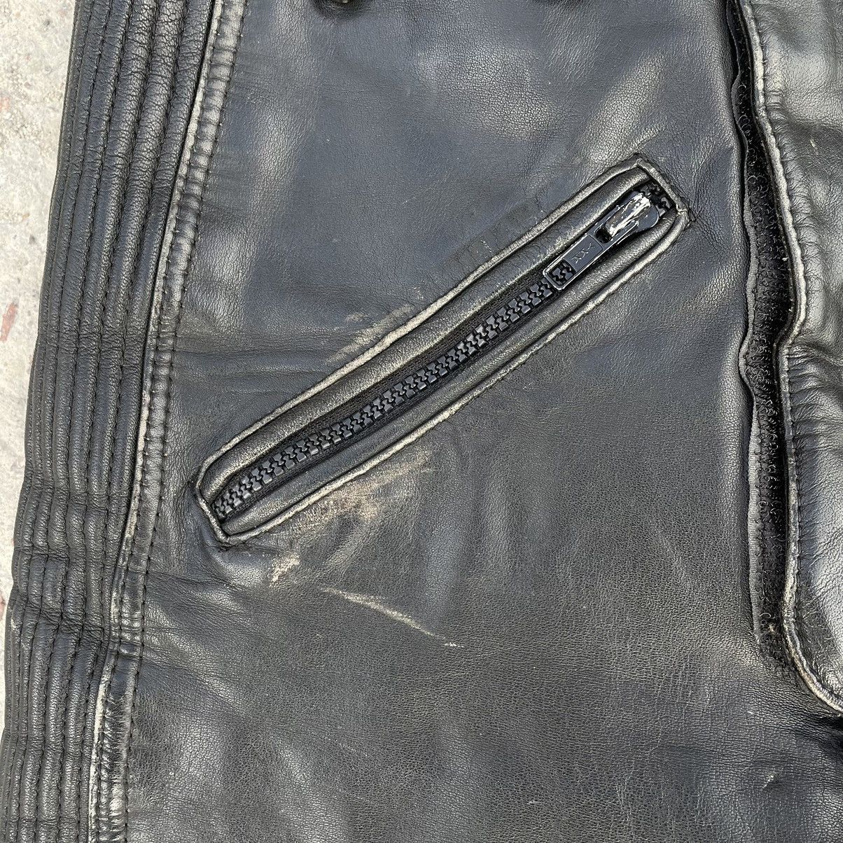 Vintage Vintage Moto Leather Pants 29 Size 90s USA Japanese Style Size US 29 - 4 Thumbnail