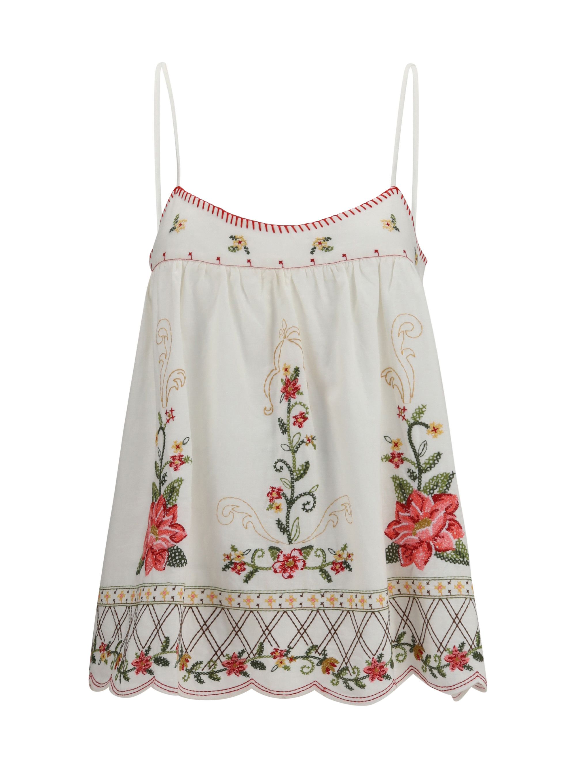 Floral Embroidered Top, Women's