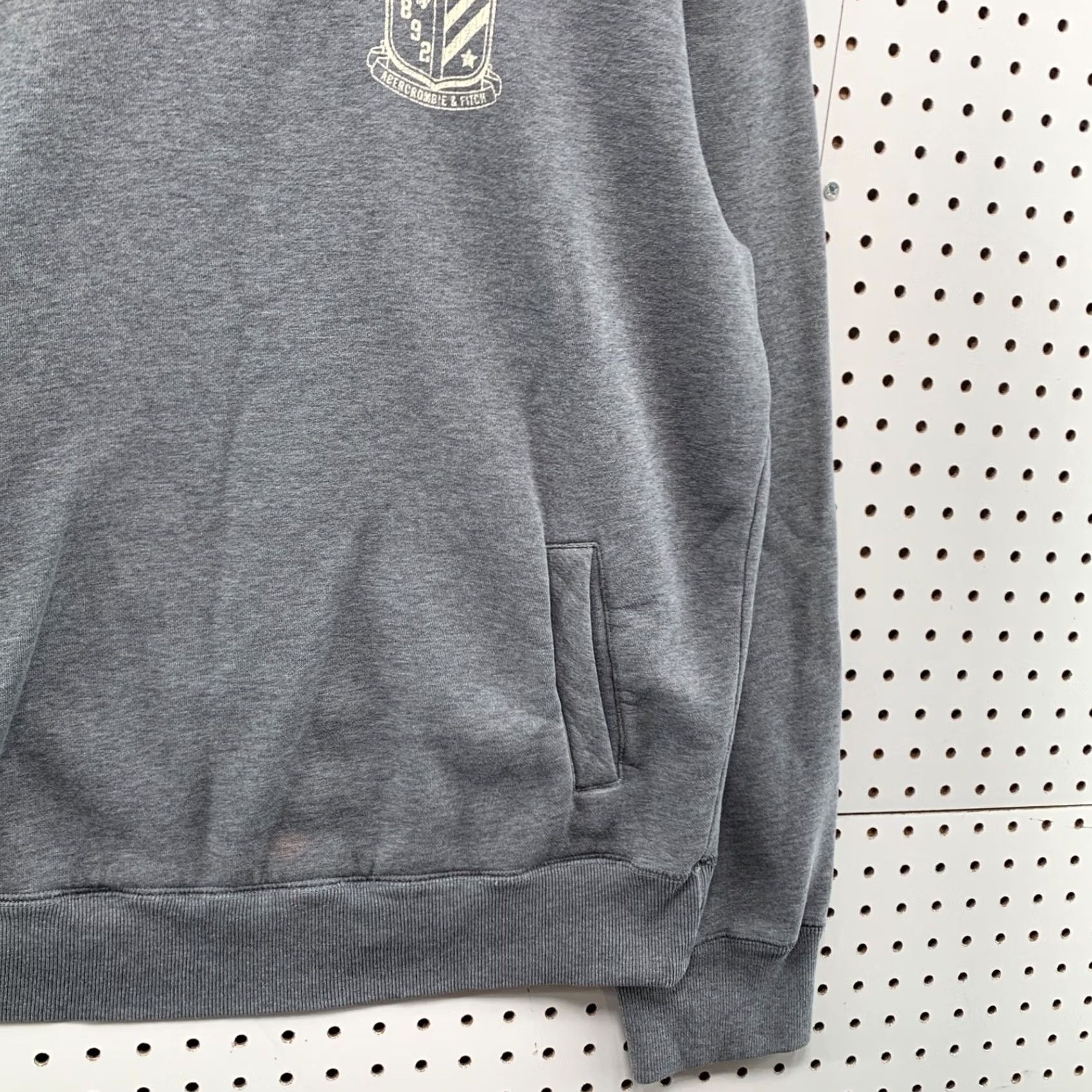 Abercrombie & Fitch Abercrombie Fitch 1/4 Zip Pullover Sweatshirt Mens Medium Gray Pocket 24x28 - Pre-Owned Size US M / EU 48-50 / 2 - 4 Thumbnail