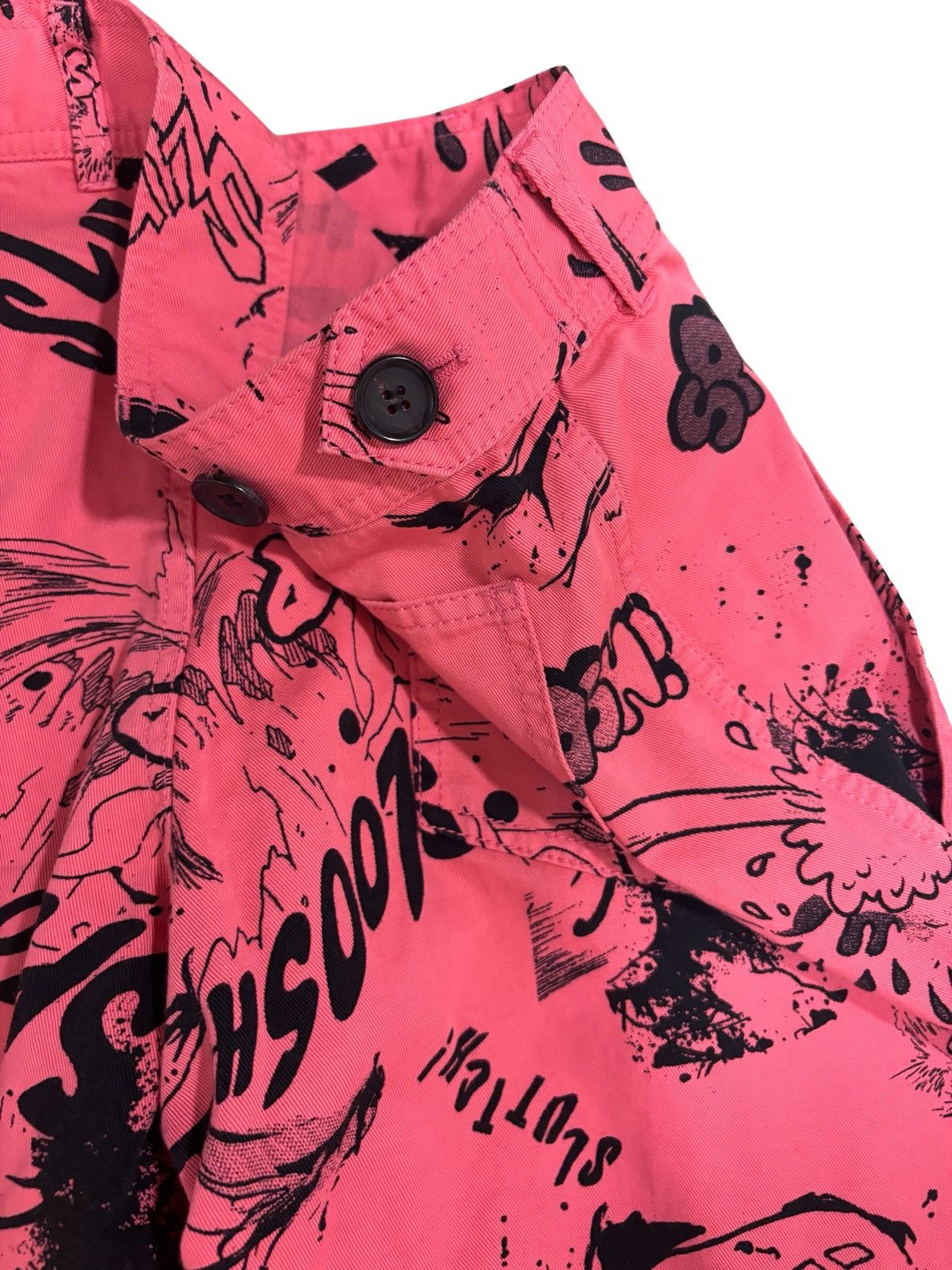 Comme des Garcons SHIRT COMME DES GARÇONS PANTS WOVEN RUNWAY COMIC BOOK PINK TROUSER Size US 36 / EU 52 - 13 Thumbnail