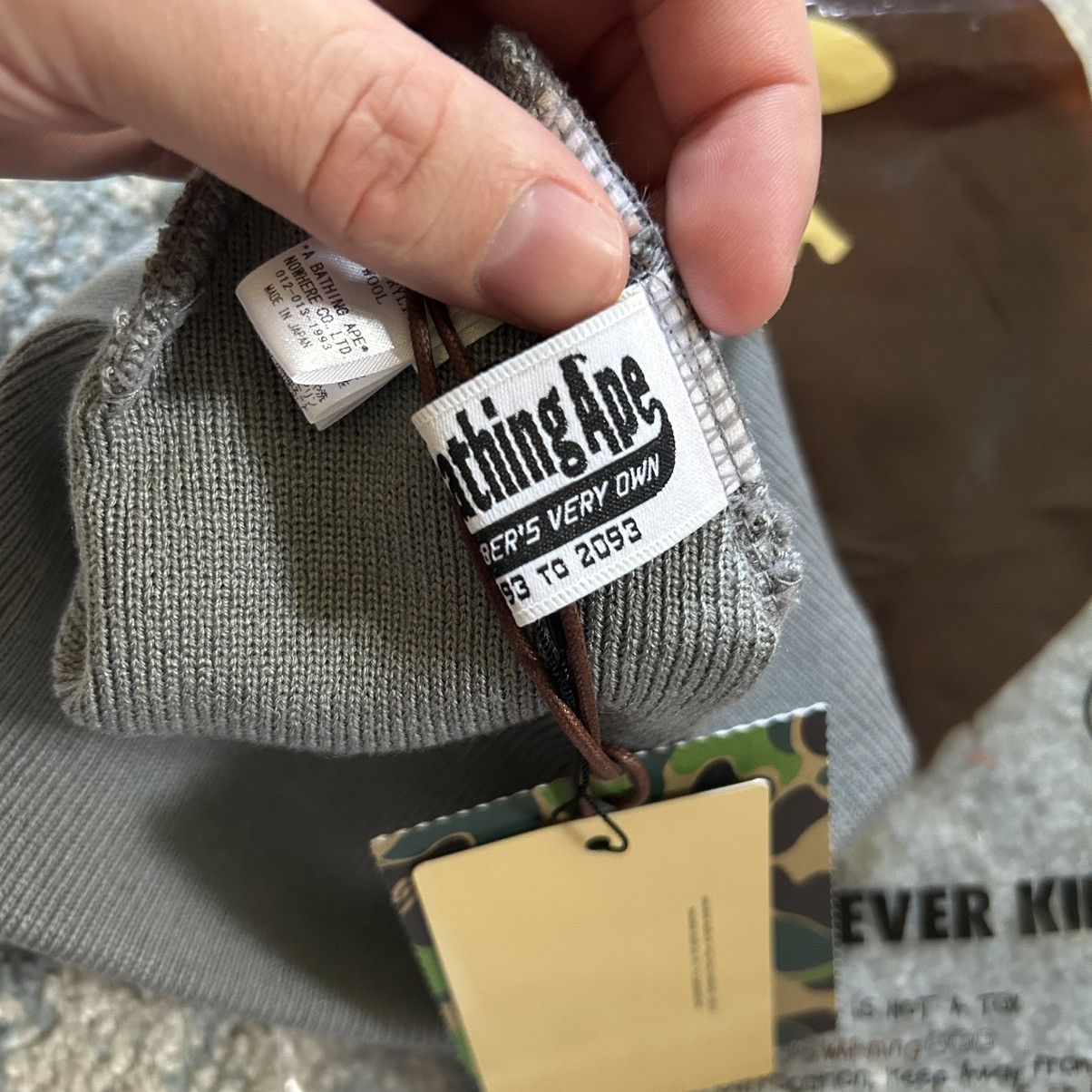 Bape × October's Very Own BAPE x OVO EMBROiDERED CAMO PATCH KNiT CAP Size ONE SIZE - 8 Thumbnail