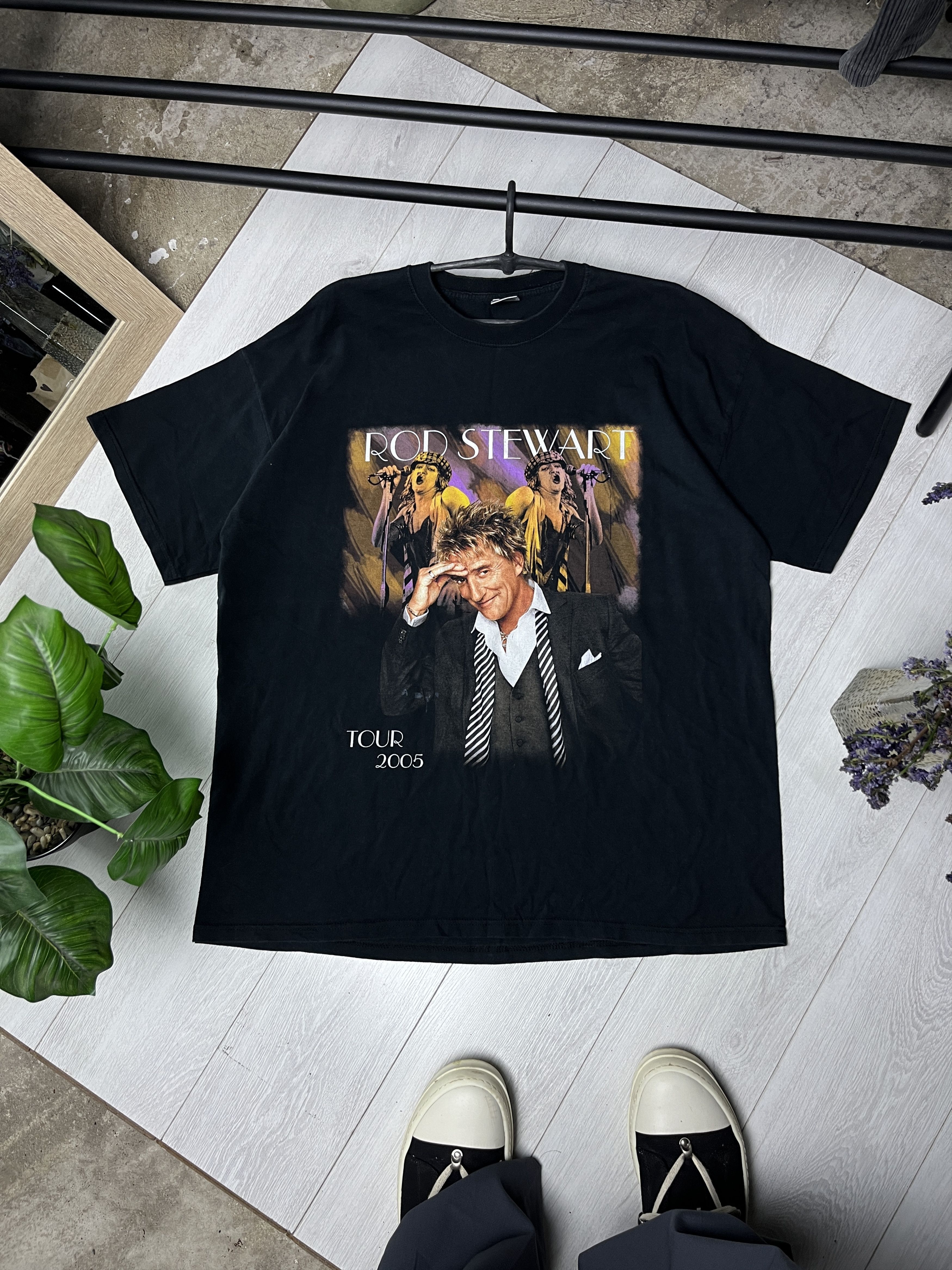 Vintage 2005 ROD STEWART "TOUR 2005" PHOTO GRAPHIC TEE - № 880 Size US XXL / EU 58 / 5 - 1 Thumbnail