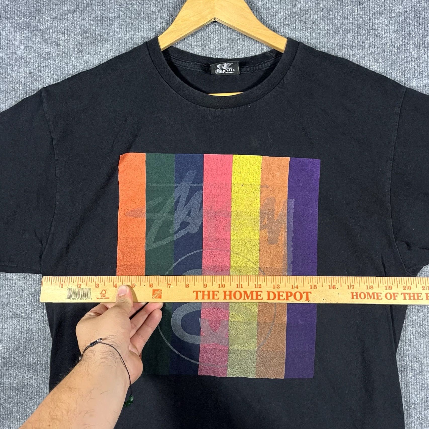 Vintage VINTAGE Stussy T-Shirt Black L Graphic Print Crew Neck Short Sleeve Mens 90s Y2K Rare Size US L / EU 52-54 / 3 - 5 Thumbnail