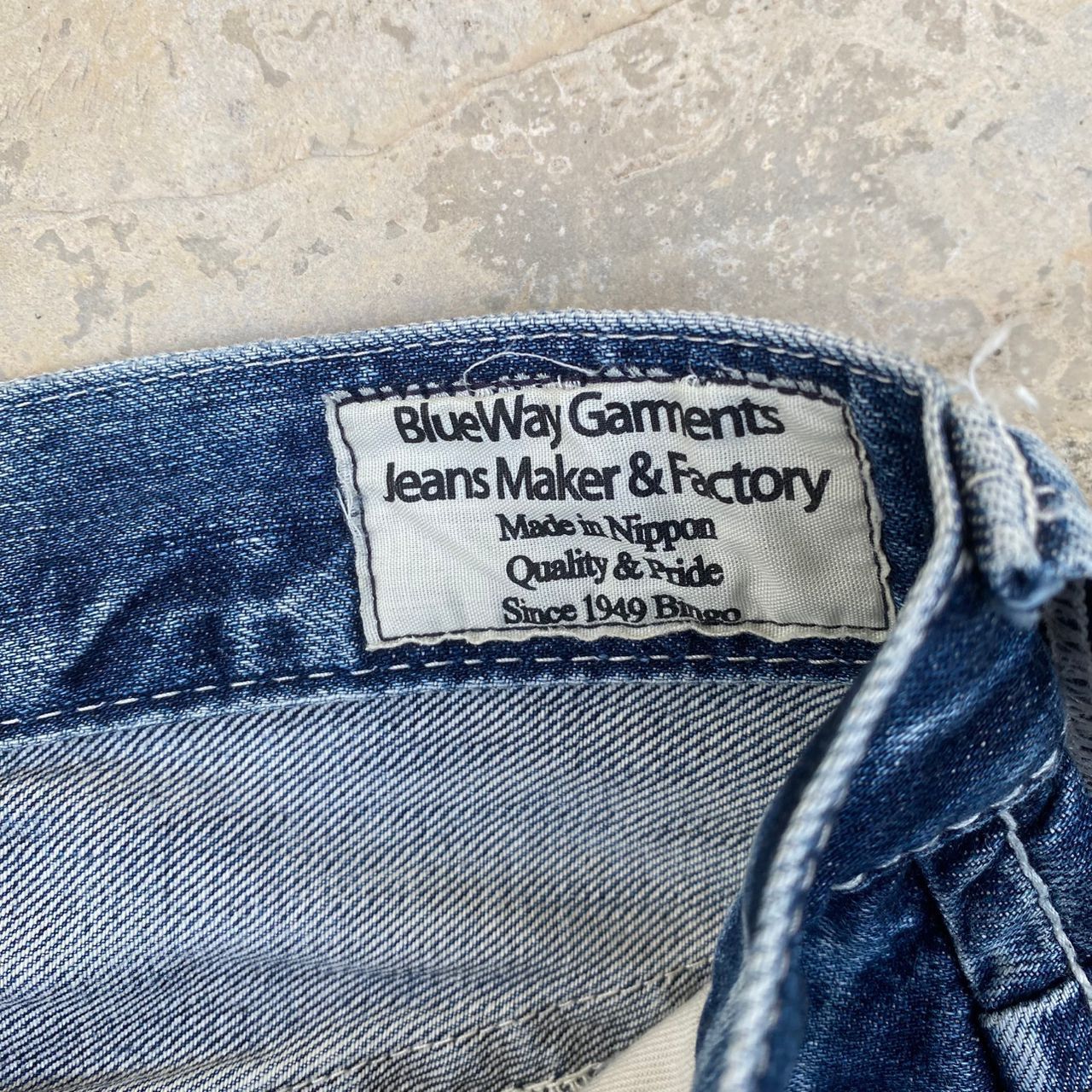 Japanese Brand Vintage Blue Way Garments Flare Denim Size US 33 - 19 Thumbnail