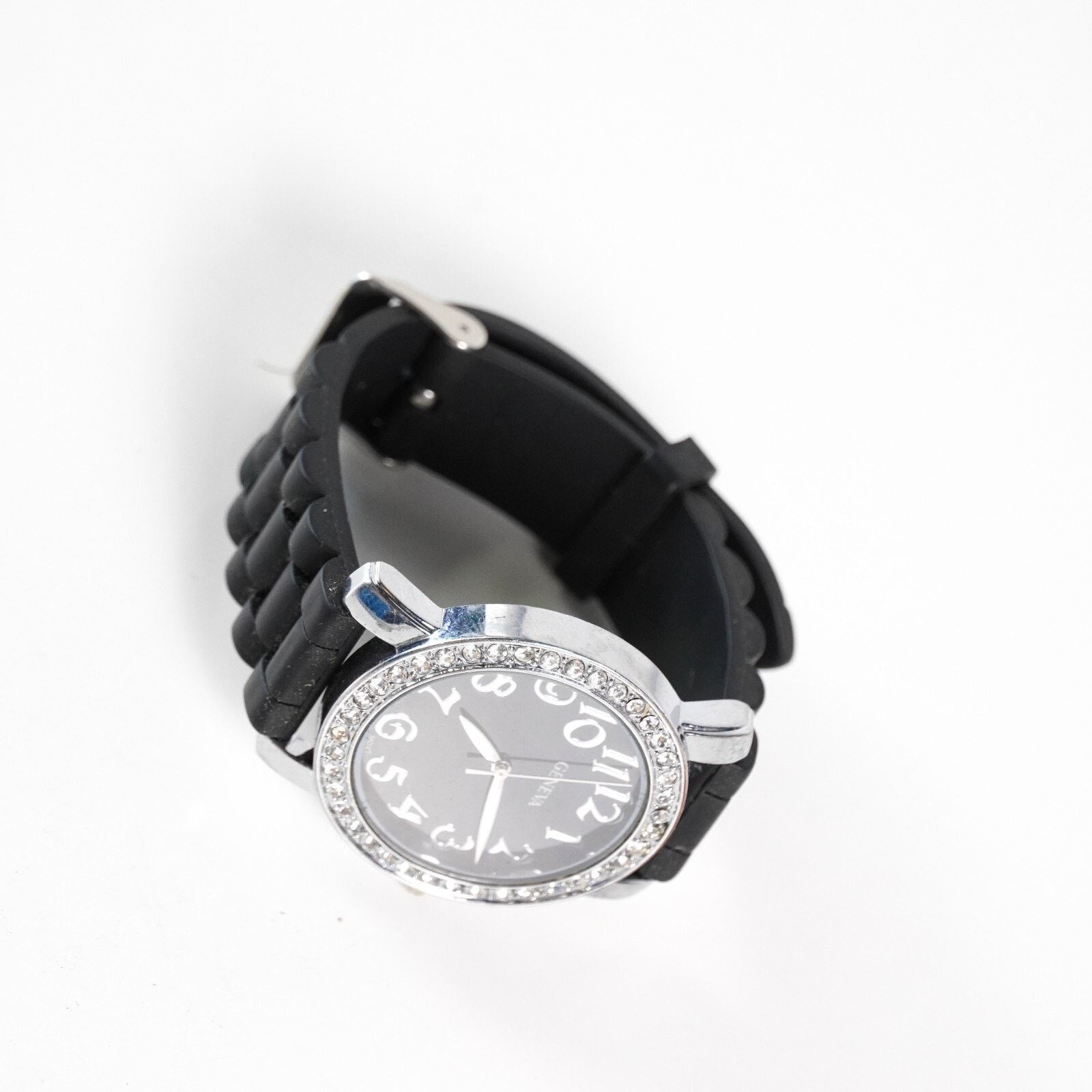 Geneva Geneva Stainless Steel Crystal Watch Bracelet Wristwatch Size ONE SIZE - 6 Thumbnail