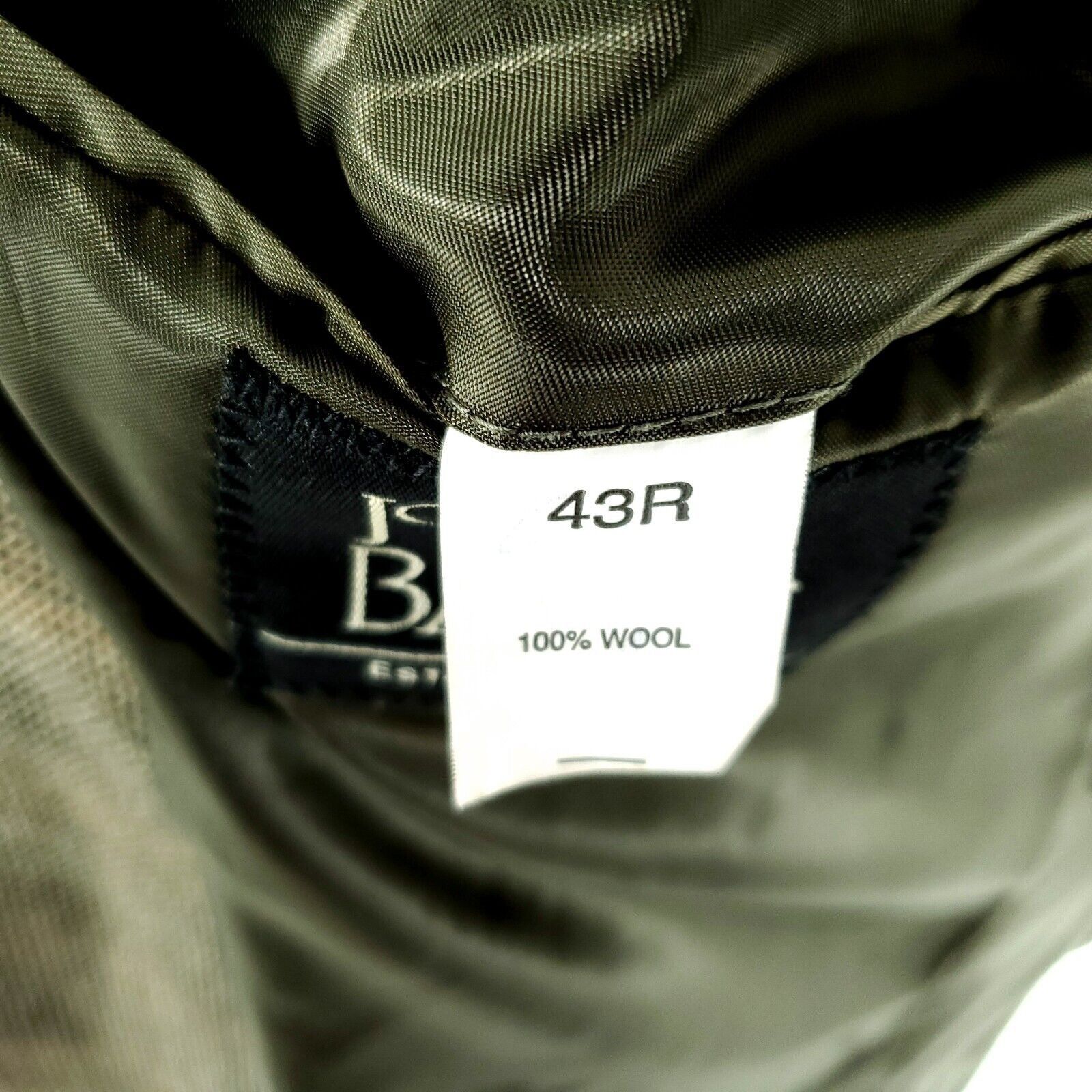 Jos. A. Bank Jos A Bank Tweed Wool 2 Button Sport Coat 44R Green Blue Che Size 44R - 8 Thumbnail