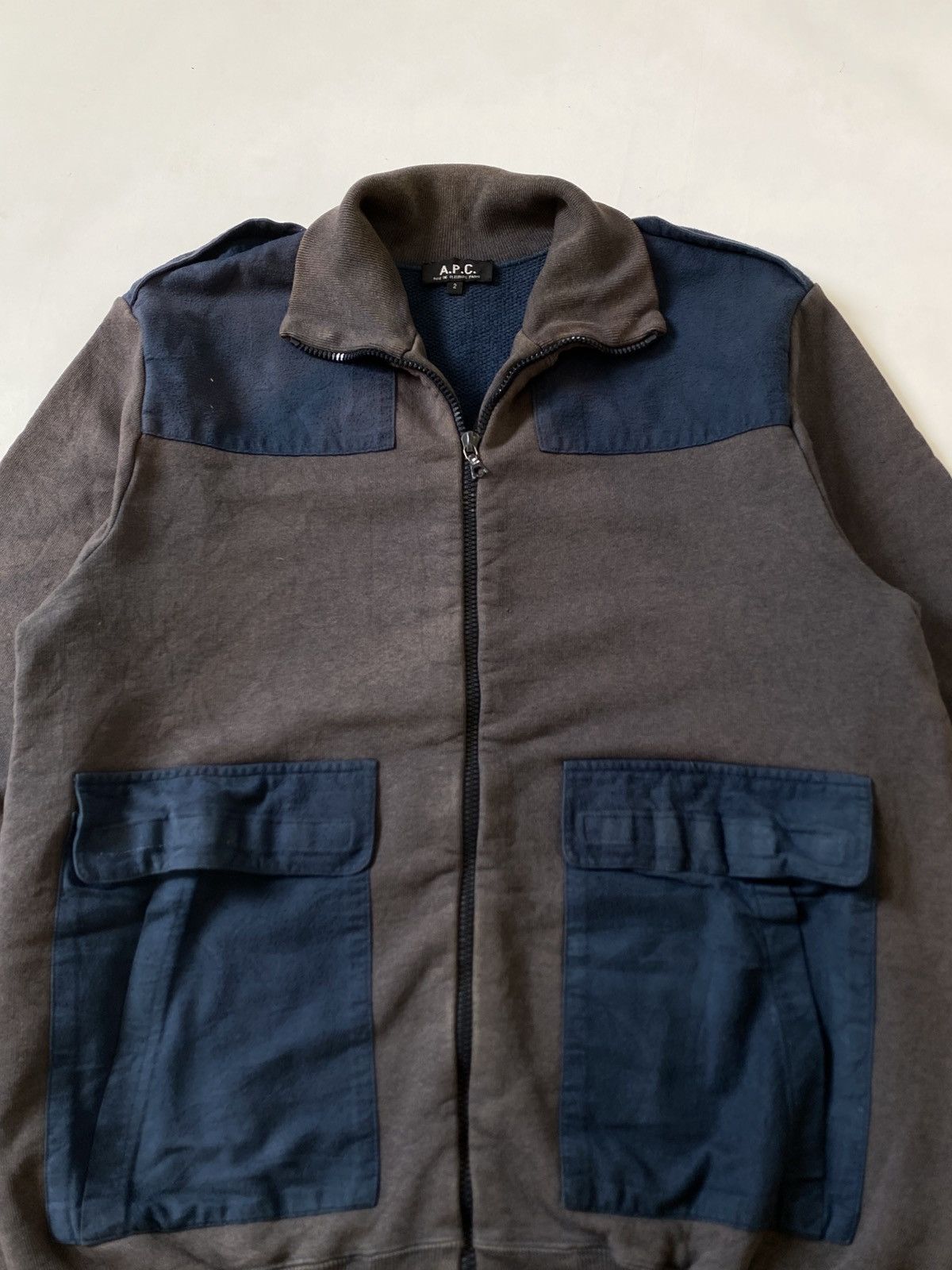 A.P.C. × Japanese Brand × Vintage Vtg A.P.C Full Zip Big Pocket Jacket 🇯🇵 Size US M / EU 48-50 / 2 - 6 Thumbnail
