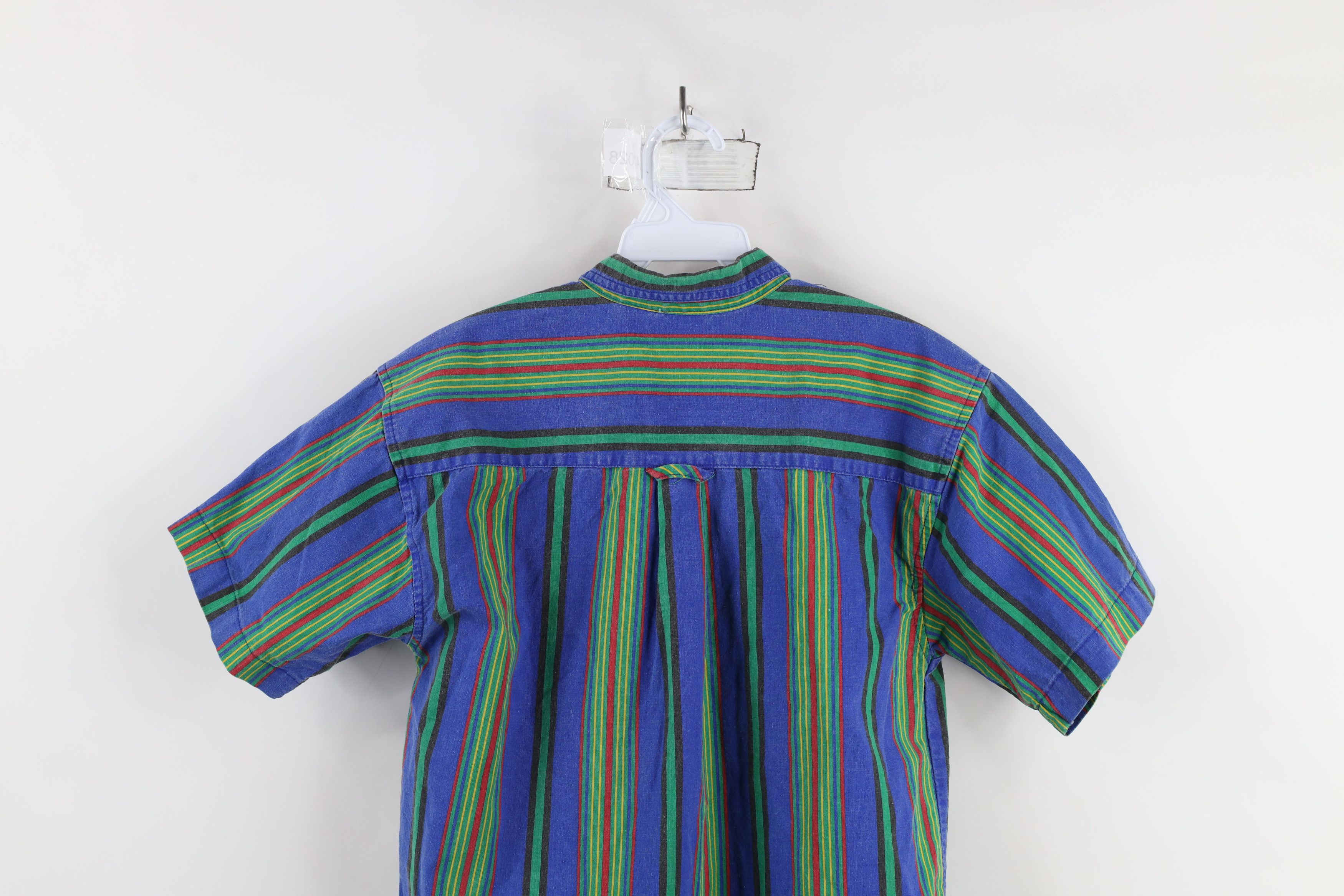 Vintage Vintage 90s Streetwear Striped Short Sleeve Button Shirt Size US S / EU 44-46 / 1 - 9 Thumbnail