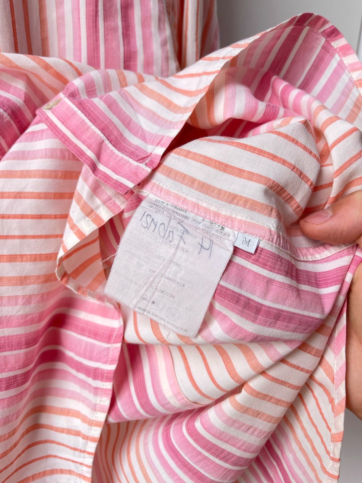 Prada Prada Stripped Pink Button Up Shirt Size US M / EU 48-50 / 2 - 4 Thumbnail