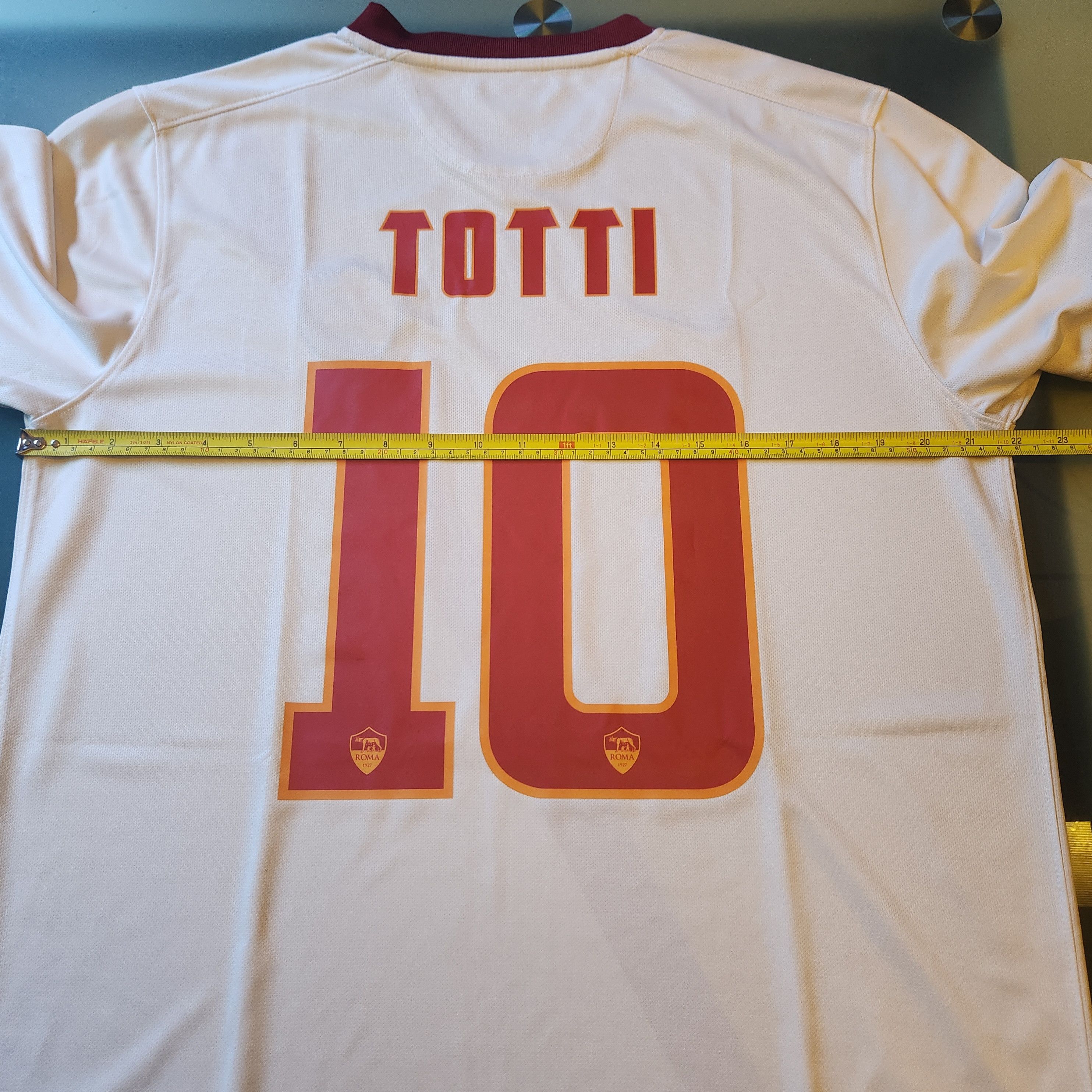 Nike Authentic AS Roma TOTTI 2014-2015 14/15 Away Jersey Size US L / EU 52-54 / 3 - 15 Thumbnail