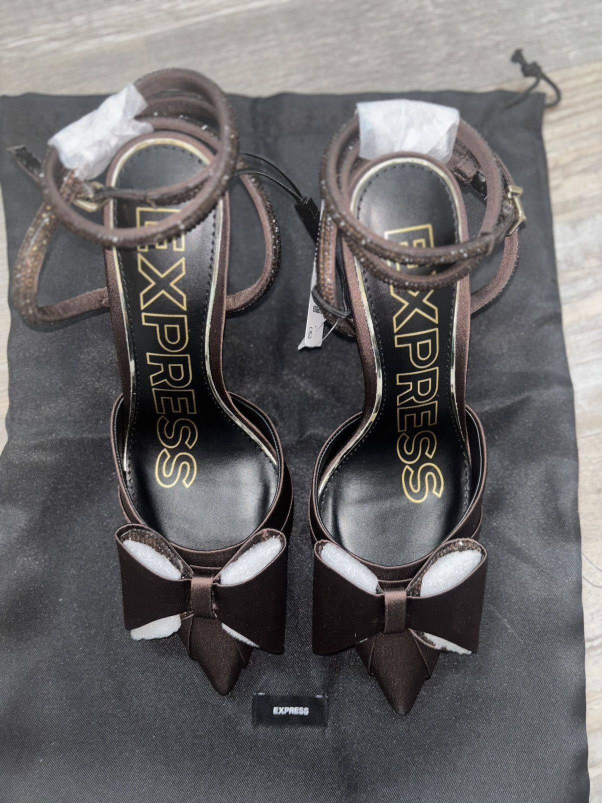 Express Rhinestone Bow Embellished Strap Pumps-sizes 6w,7w,8w Size US 6 / IT 36 - 2 Thumbnail
