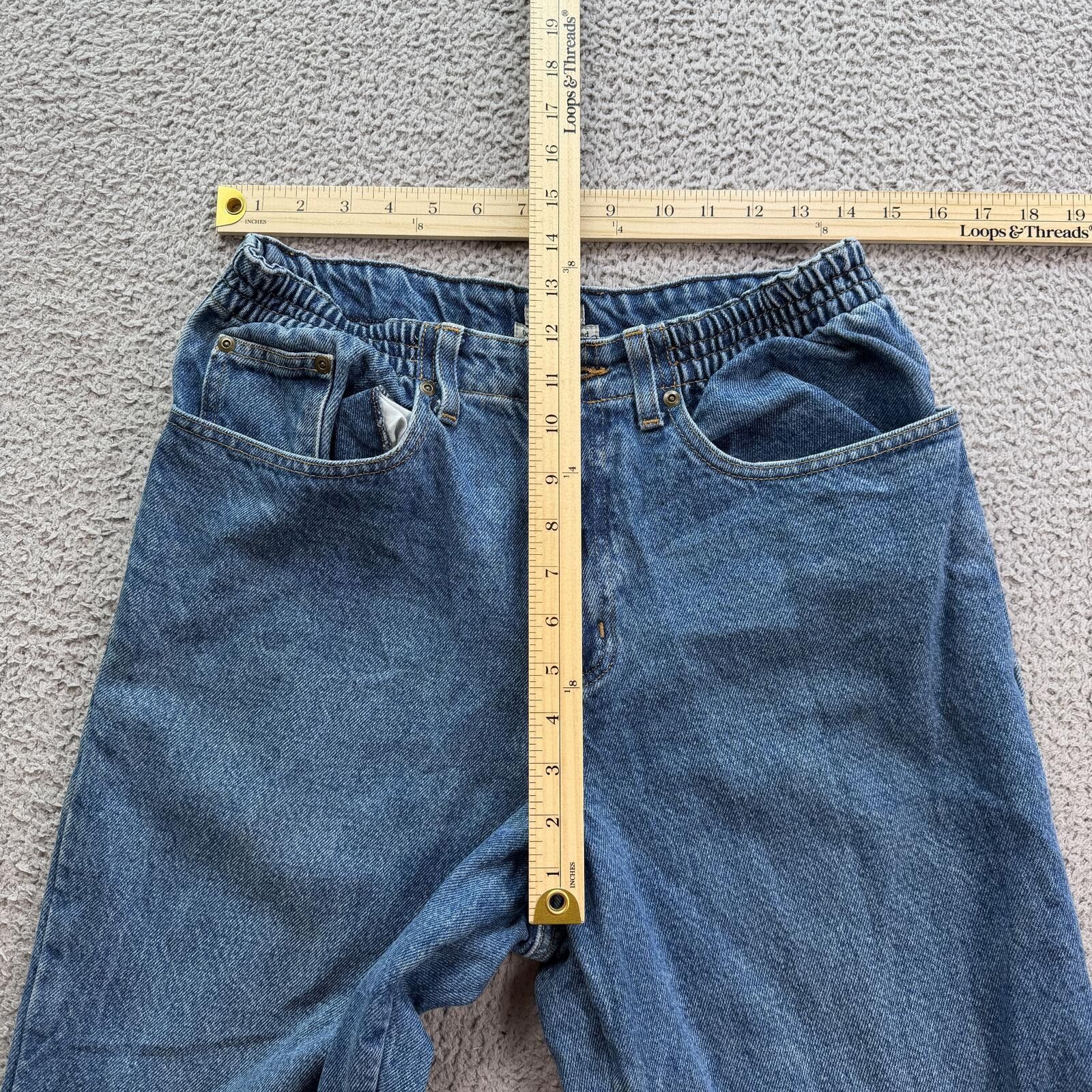 L.L. Bean Vintage LL Bean Plaid Lined Relaxed Fit Jeans Womens 10 P Size 32" / US 10 / IT 46 - 3 Thumbnail