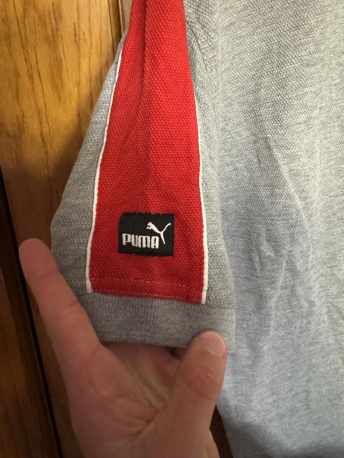 Puma Puma Men's Grey and Red Short Sleeve Polo Shirt Size US M / EU 48-50 / 2 - 2 Thumbnail