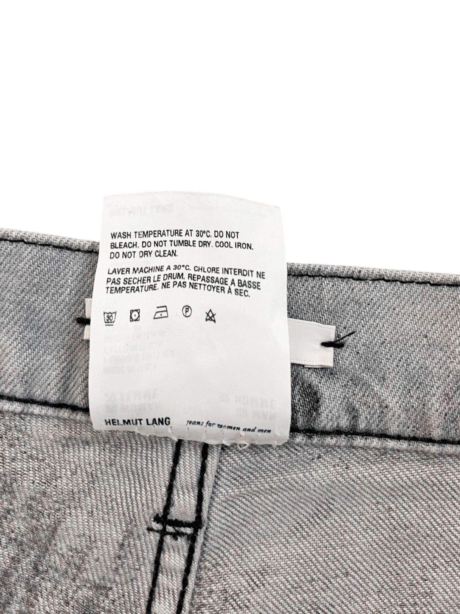 Helmut Lang Grey Distressed Painted Jeans Size US 29 - 11 Thumbnail