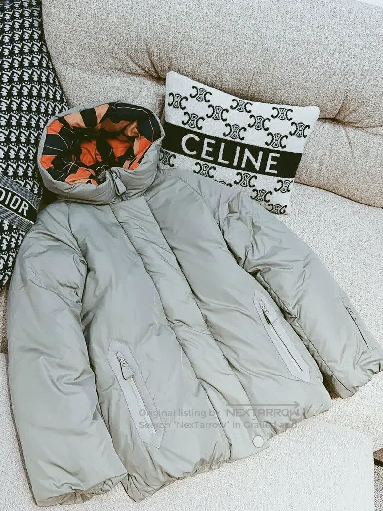 Hermes Hermes Teal Long Sleeve Hooded Ski Down Jacket with Colorf Size XS / US 0-2 / IT 36-38 - 2 Thumbnail