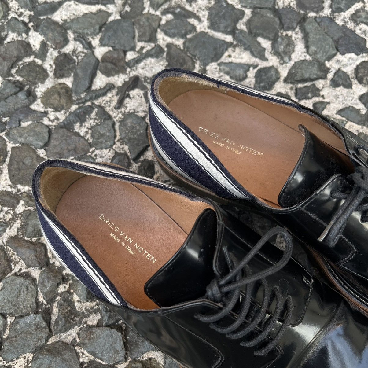Dries Van Noten Dries Van Noten Striped Heel Panel Derby Shoes Size US 8 / EU 41 - 4 Thumbnail