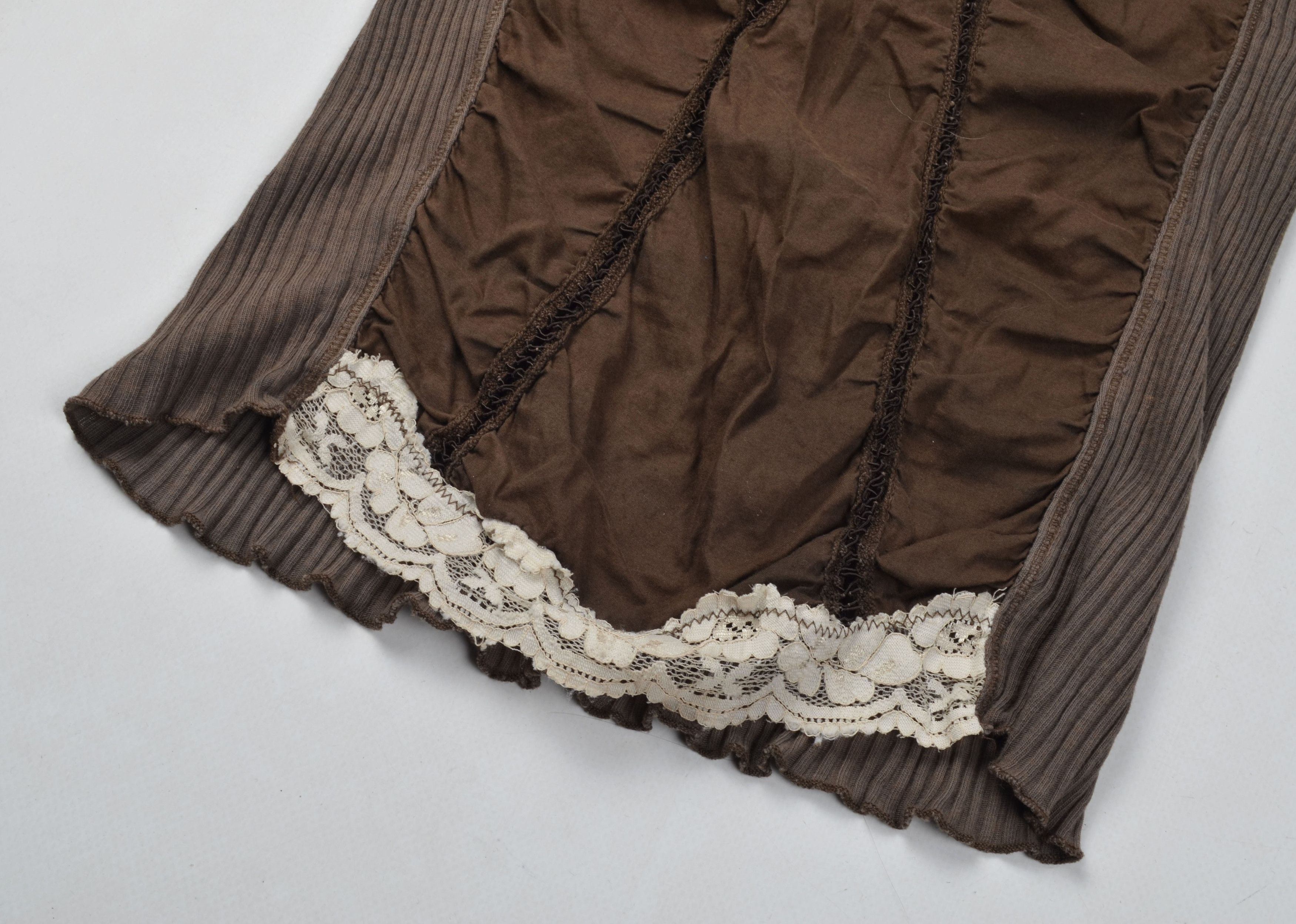 Designer Vintage Kookai Y2K Coquette Cottage Rib Knit Gray Top Size S / US 4 / IT 40 - 6 Thumbnail