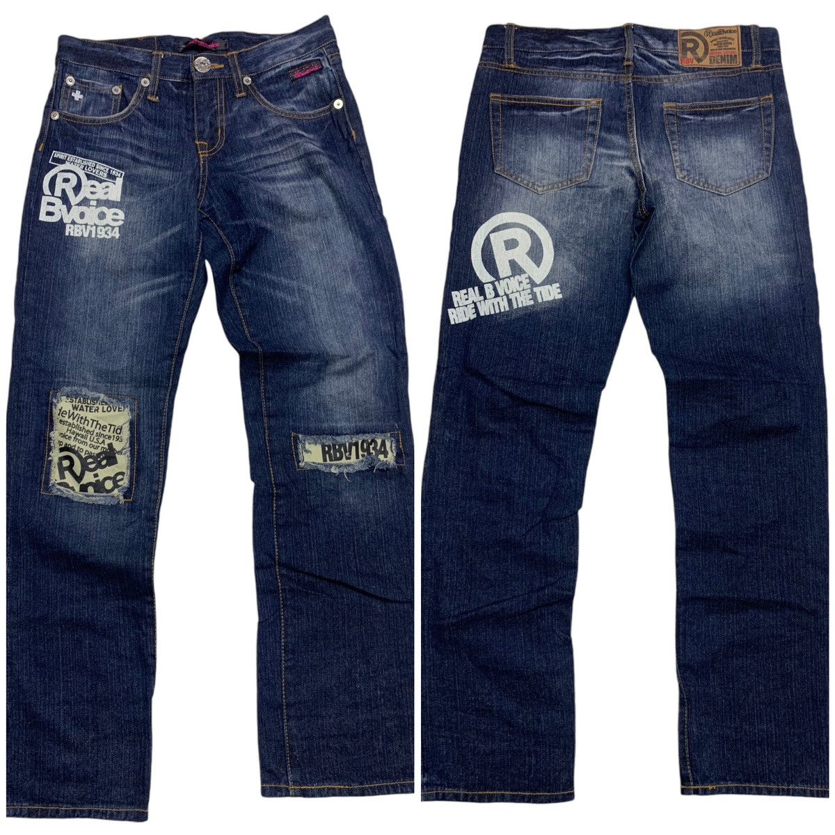 Other Real bvoice denim distressed and patchwork Size US 31 - 2 Thumbnail