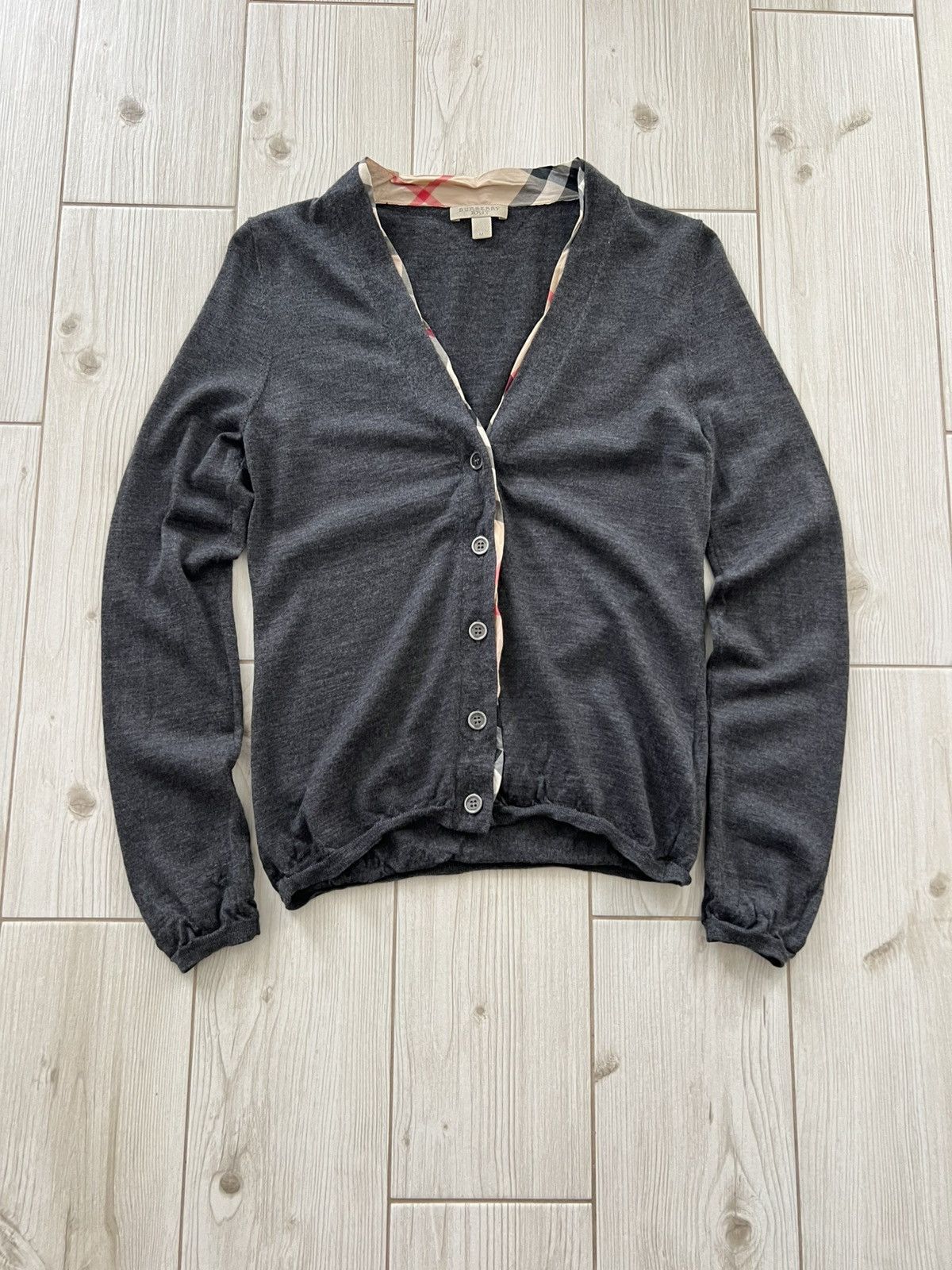 Burberry Burberry Brit Dark Gray Wool Knit Button Cardigan M Size M / US 6-8 / IT 42-44 - 11 Thumbnail