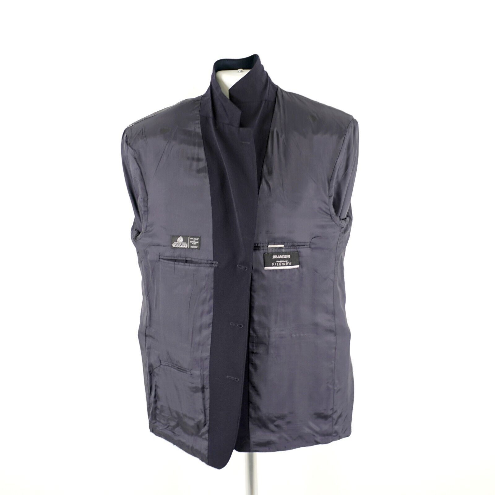 Brandini DAMAGED Brandini Filene's Wool Blue 3 Button Blazer 44L Tagg Size 44L - 16 Thumbnail
