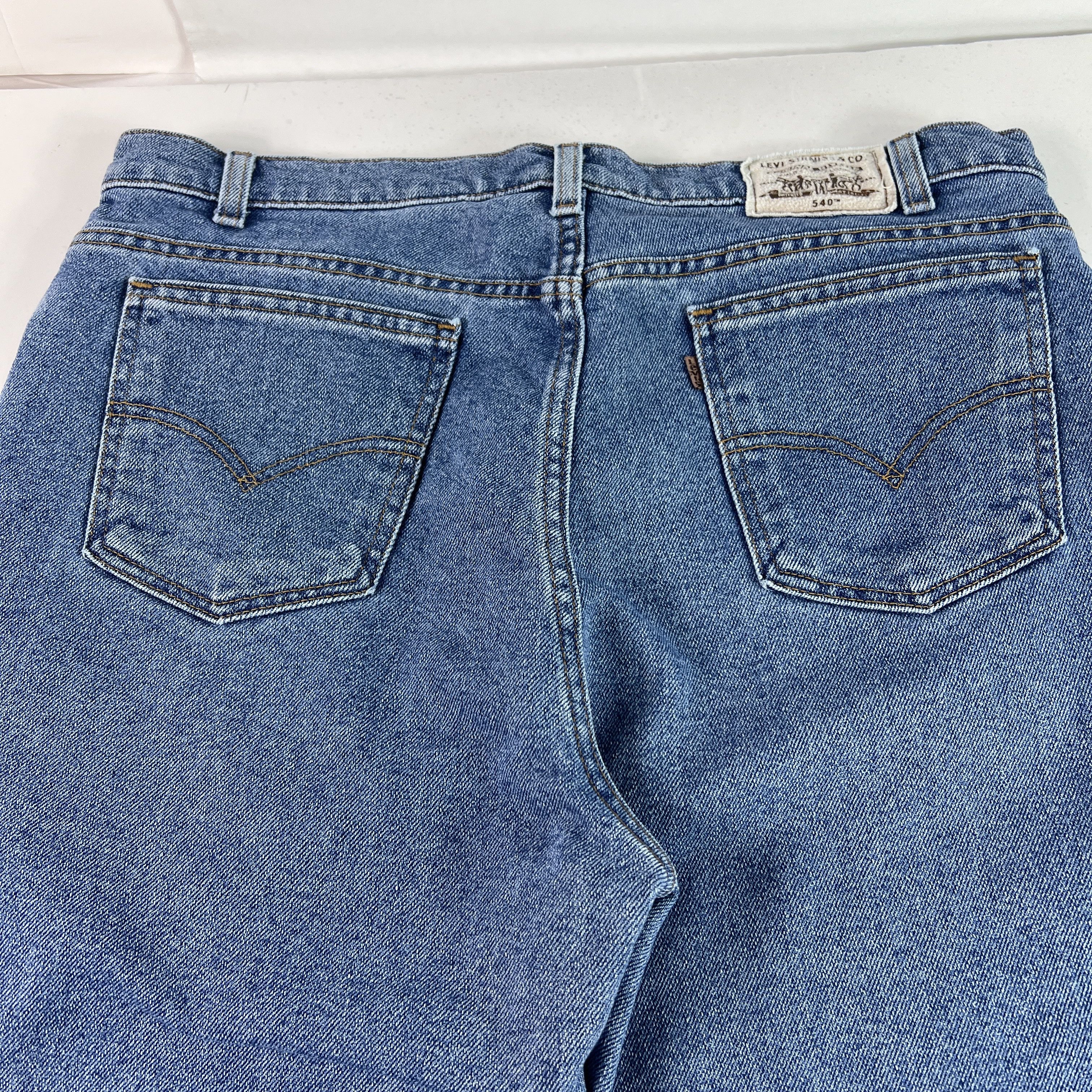 Levi's VTG 90s Levi's Jeans 540 Flex Relaxed Straight Blue Denim Size US 37 - 10 Thumbnail