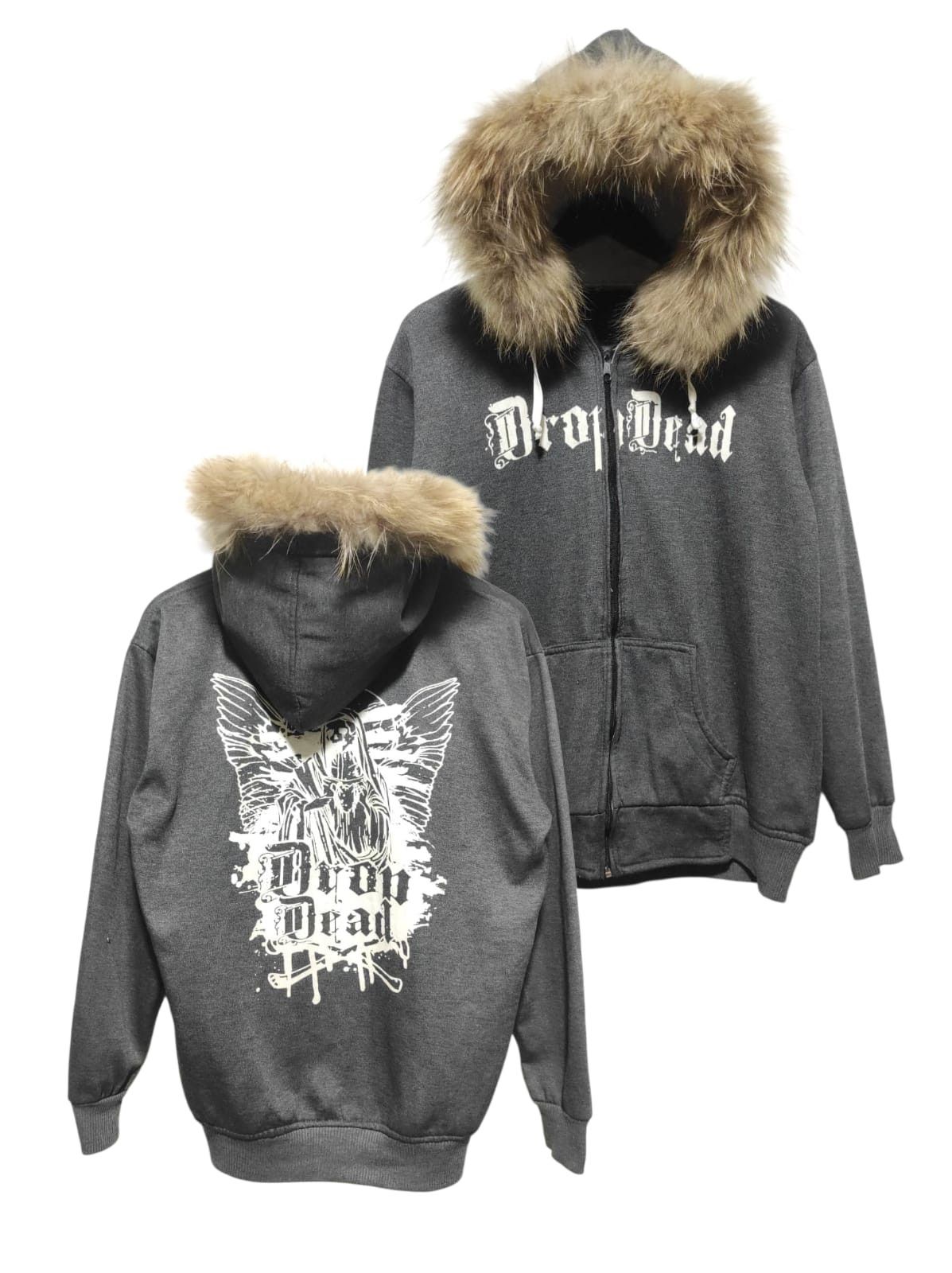 Japanese Brand Drop Dead Zip Fur Hoodie LGB IfSixWasNine style Size US M / EU 48-50 / 2 - 1 Thumbnail