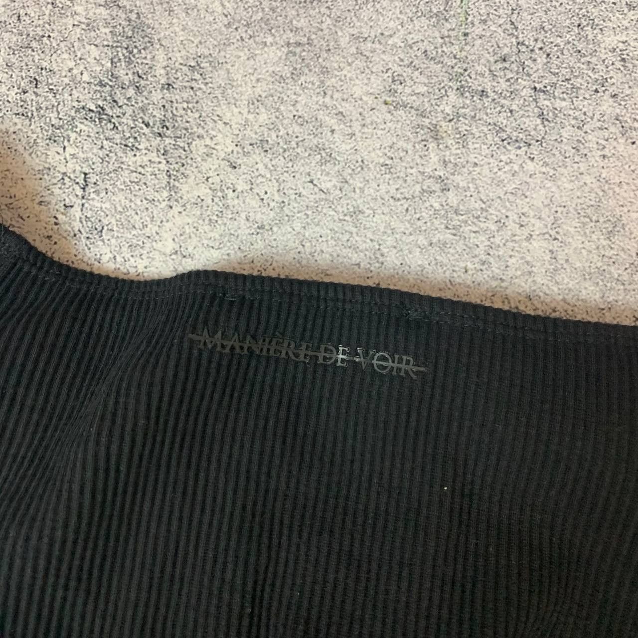 Maniere De Vior Maniere De Voir Women's Top Long Sleeve Size 6 Black Size M / US 6-8 / IT 42-44 - 6 Thumbnail