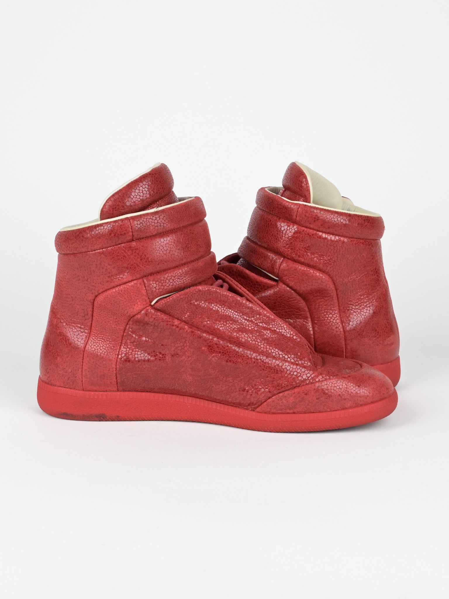 Maison Margiela Pebbled Leather Future High Top Sneakers Size US 11 / EU 44 - 5 Thumbnail