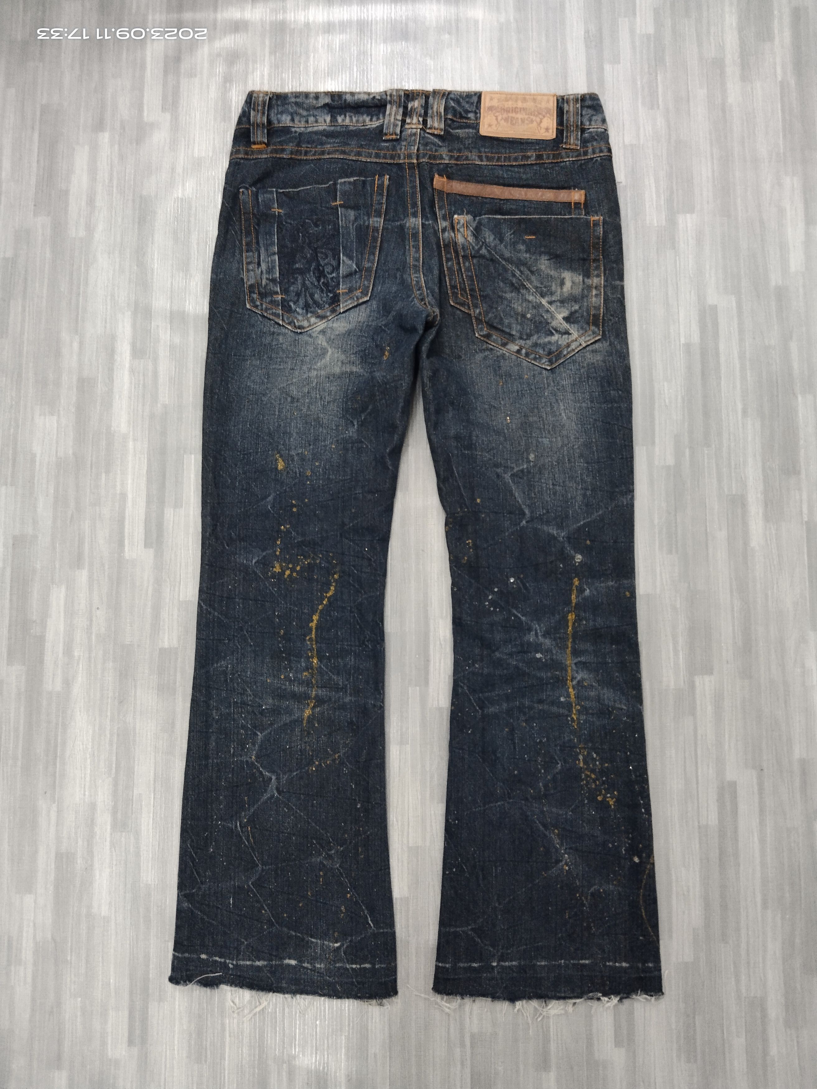 Japanese Brand FLARE SICK SPLATTER ORIGINAL JEANS DENIM PANTS Size US 31 - 3 Thumbnail