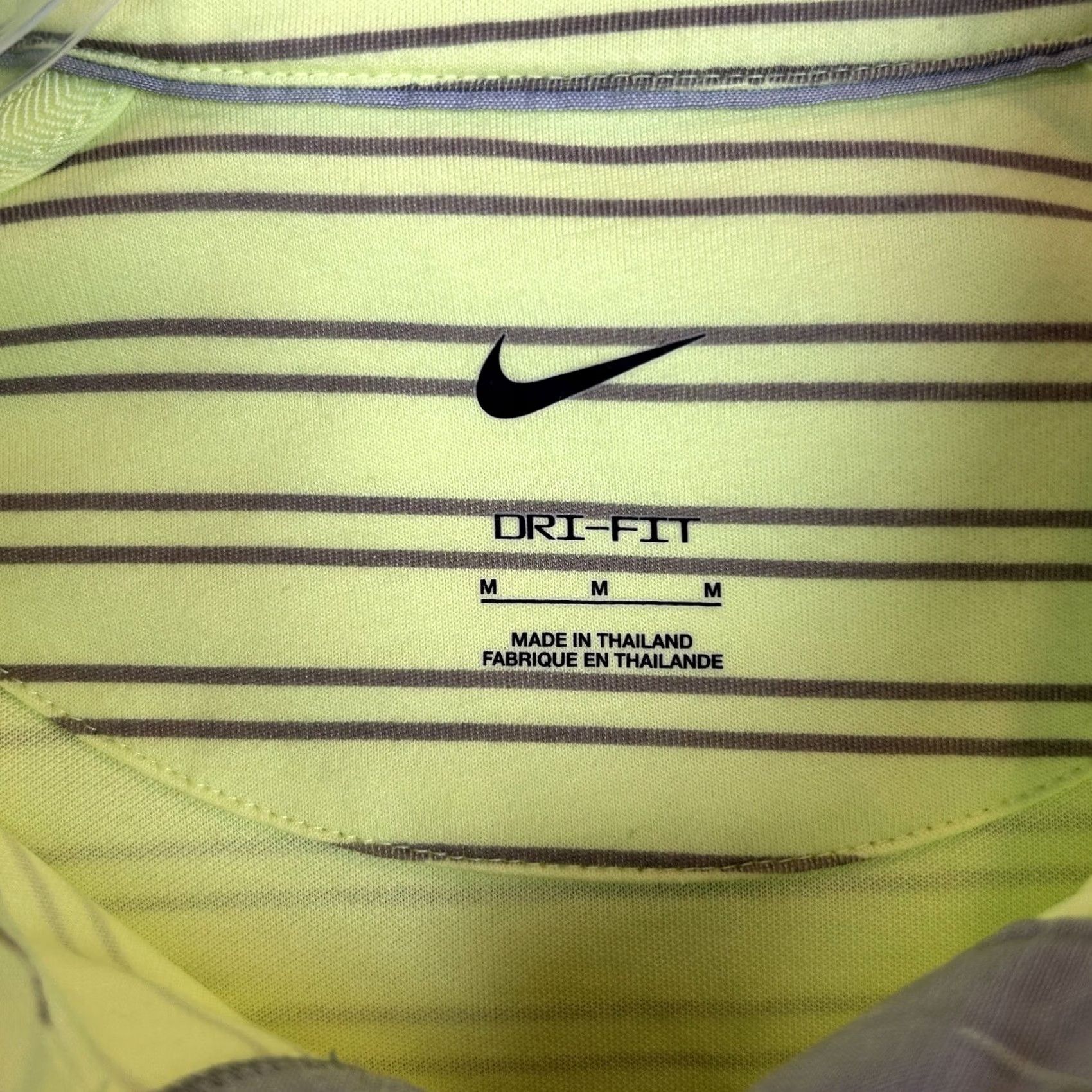 Nike Nike Polo Shirt Mens M Dri Fit Stripe Green Cotton Blend Golf Preppy Size US M / EU 48-50 / 2 - 3 Thumbnail