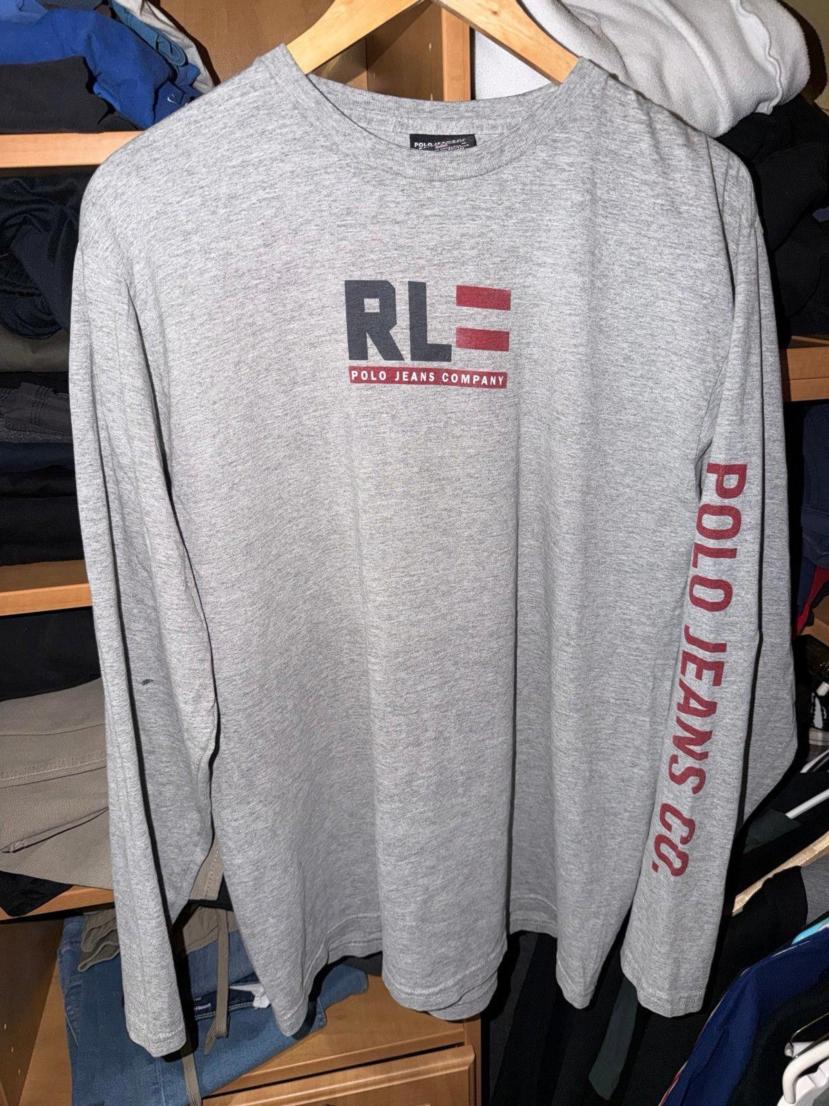 Polo Ralph Lauren Ralph Lauren Polo Jeans Co Grey Longsleeve Mens MD Y2K 90s Size US M / EU 48-50 / 2 - 1 Thumbnail