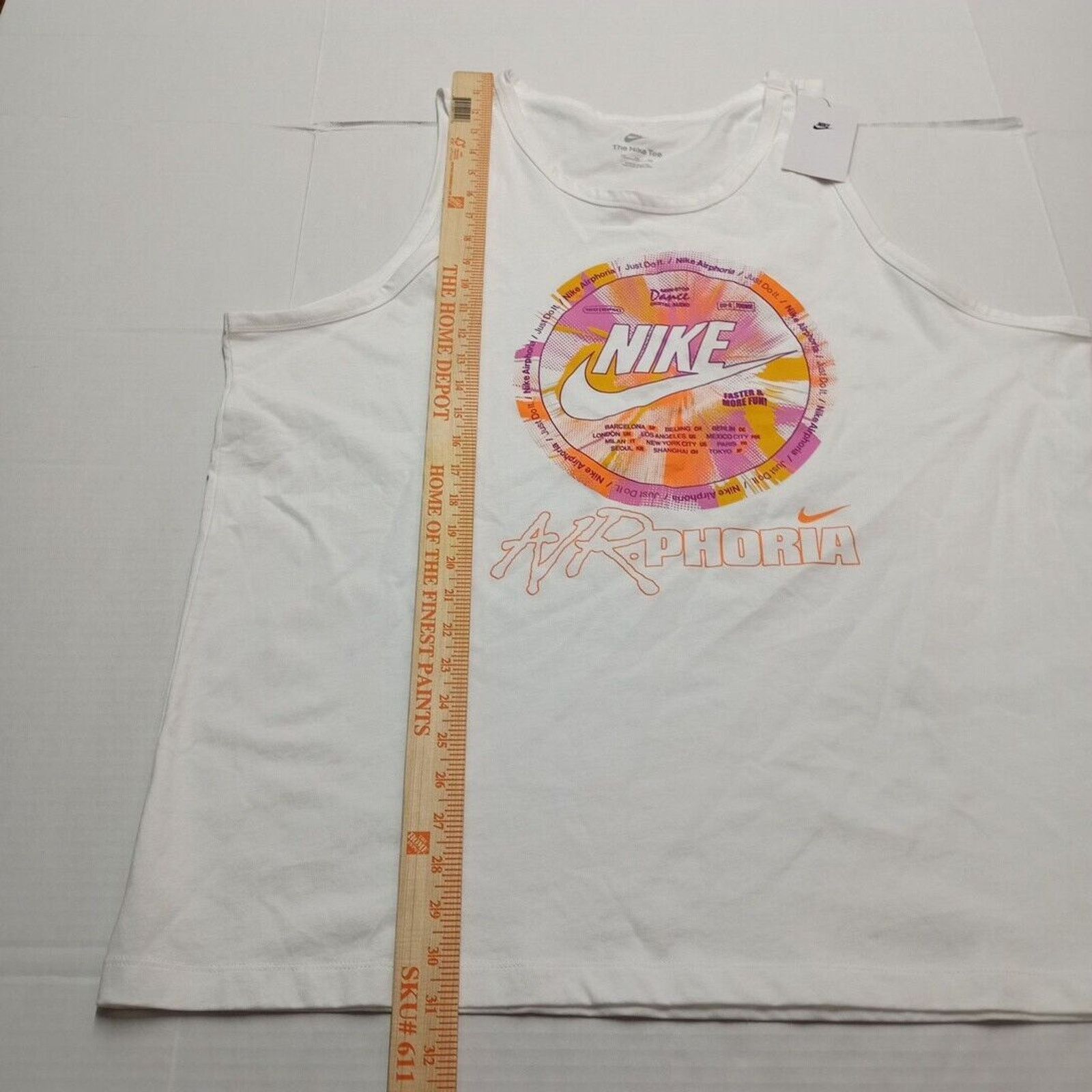 Nike Nike Sportswear Air-phoria Tank Top Men's 2XL White FV3726 Size US XXL / EU 58 / 5 - 5 Thumbnail