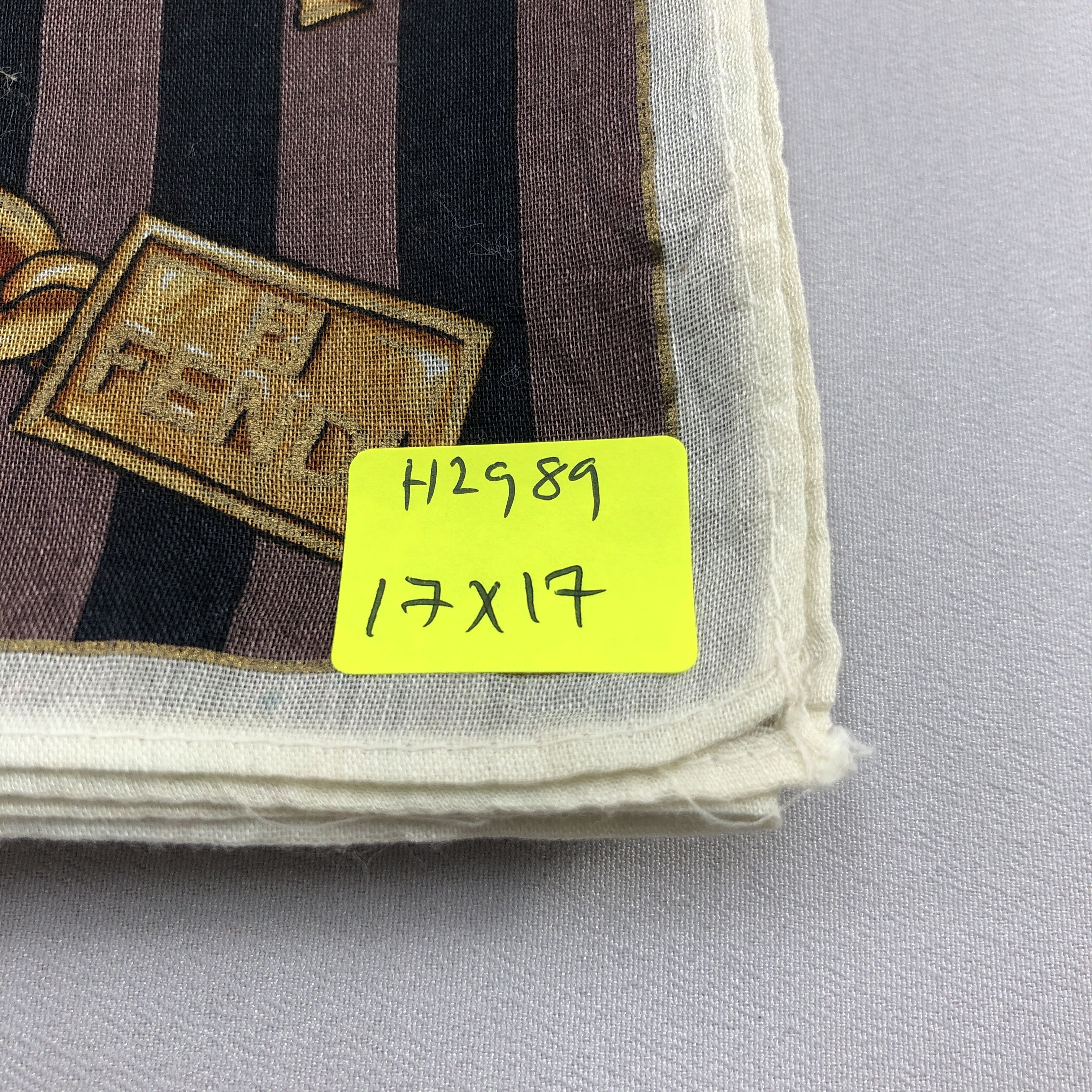 Japanese Brand Fendi Monogram FF Handkerchief Neckerchief Bandana H2989 Size ONE SIZE - 10 Thumbnail