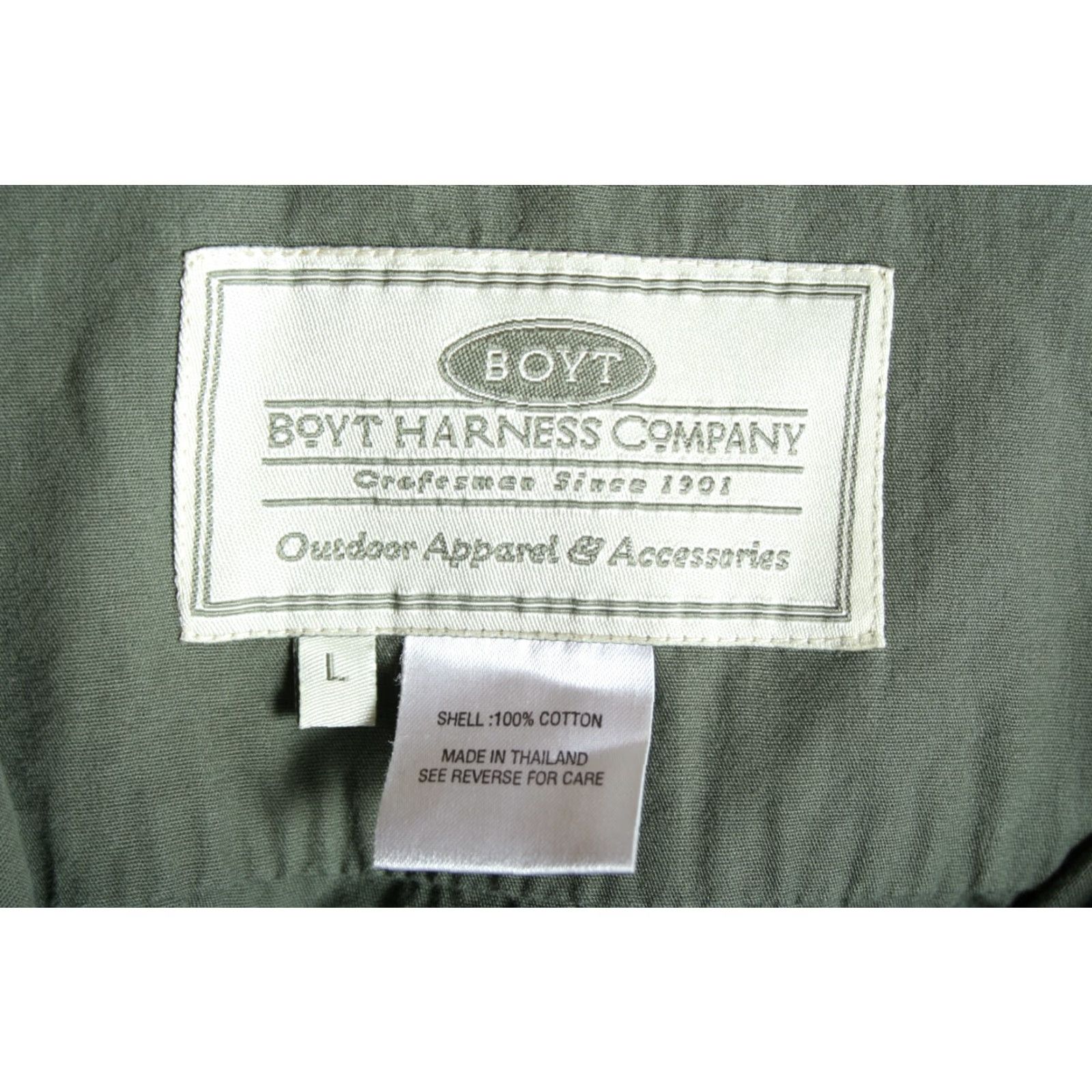 Vintage BOYT HARNESS CO. Green Russell Moccasin Embroidered Button Front Shirt Sz. L Size US L / EU 52-54 / 3 - 8 Thumbnail