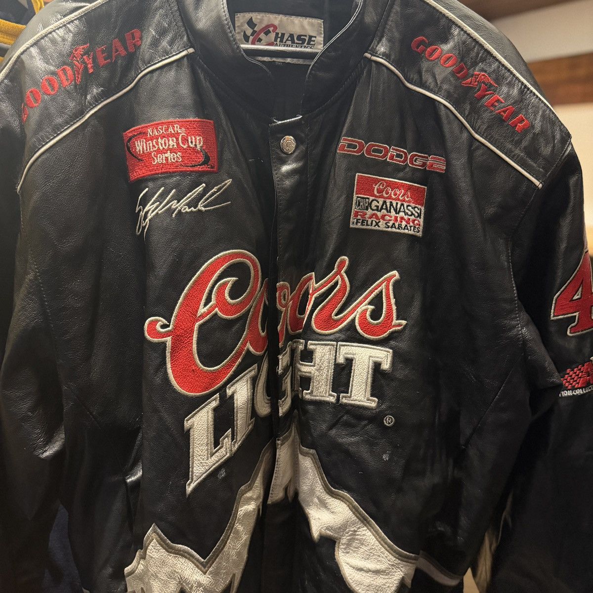 Chase Authentics Chase Authentic’s Coors Light NASCAR racing leather jacket Size US XXL / EU 58 / 5 - 4 Thumbnail