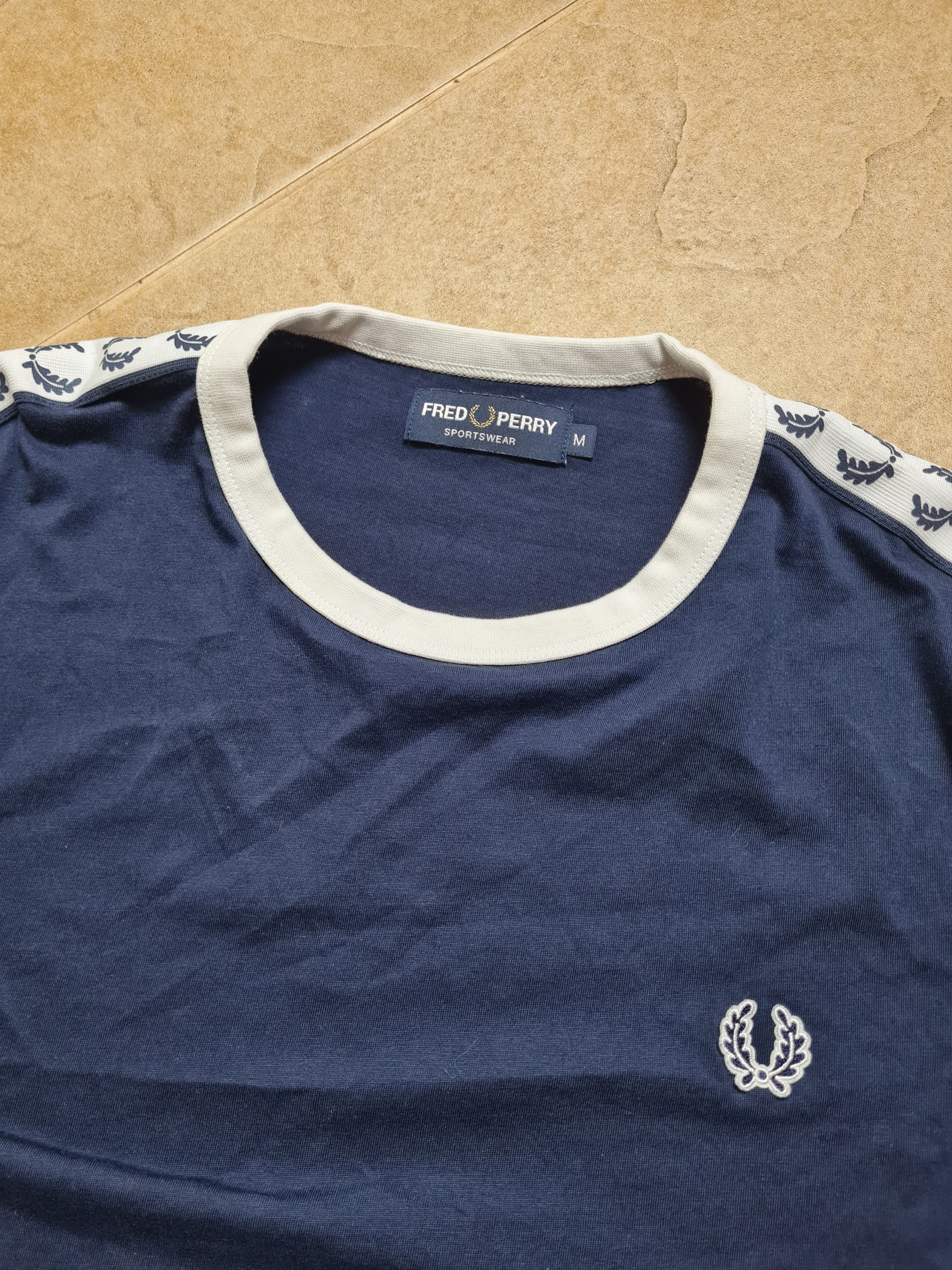 Fred Perry T-shirts Mens Fred Perry Ringer Blue White Size M Vintage Size US M / EU 48-50 / 2 - 16 Thumbnail