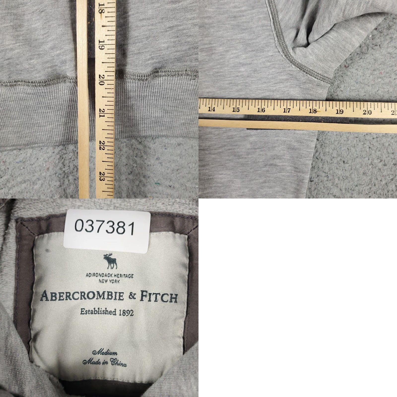 Abercrombie & Fitch Abercrombie & Fitch Hoodie Womens Medium Gray Cotton Blend Pullover Sweatshirt Size M / US 6-8 / IT 42-44 - 8 Thumbnail
