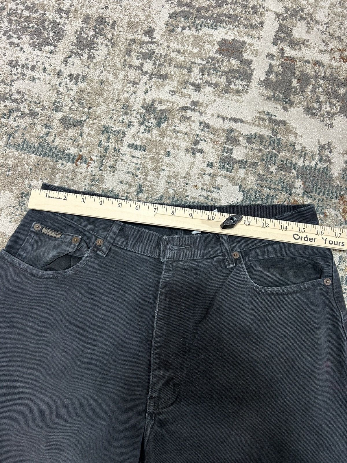 Calvin Klein Vintage Y2k Calvin Klein Black Washed Straight Fit Jeans Size US 32 / EU 48 - 7 Thumbnail
