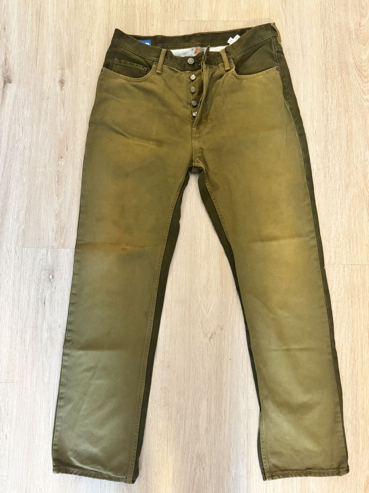 Acne Studios BNWT Acne Studios Blå Konst Land B Olive Trousers Size US 32 / EU 48 - 3 Thumbnail