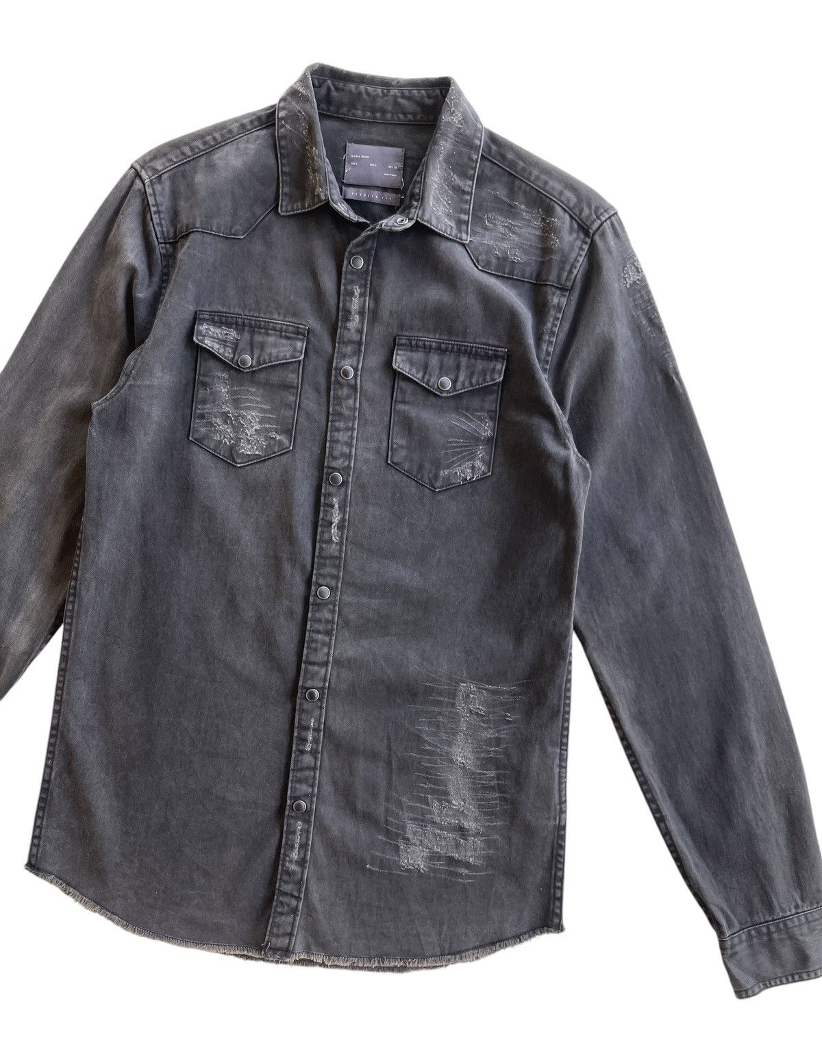 Zara Herren Zara Distressed Faded Shirt Size US S / EU 44-46 / 1 - 6 Thumbnail