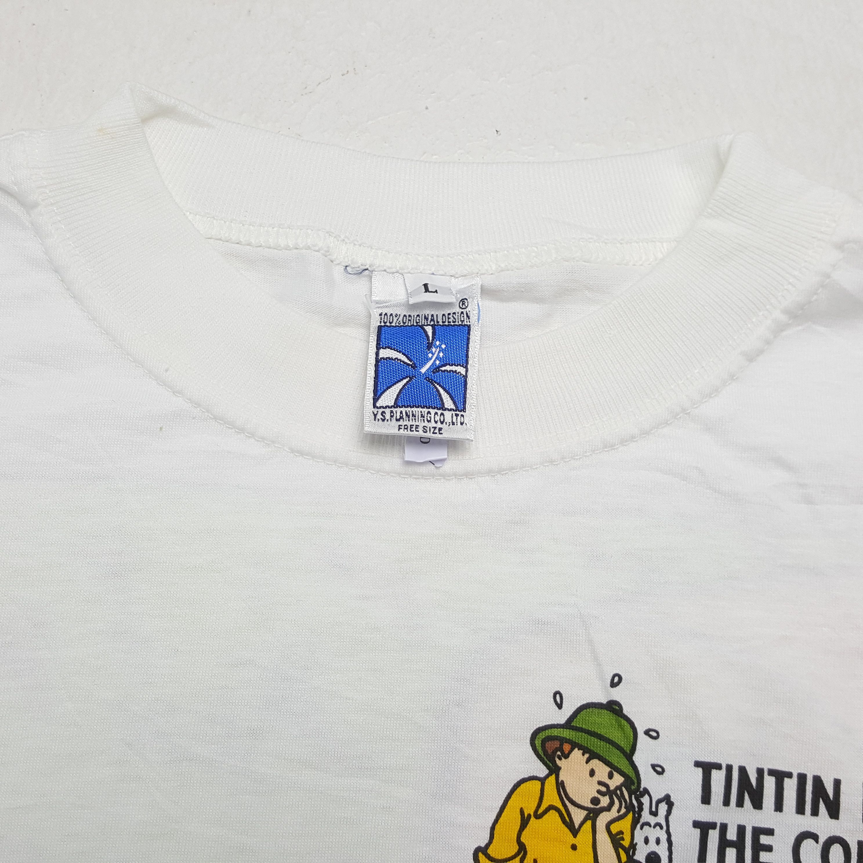 Vintage TINTIN IN THE CONGO Cartoon Tshirt Size US L / EU 52-54 / 3 - 7 Thumbnail
