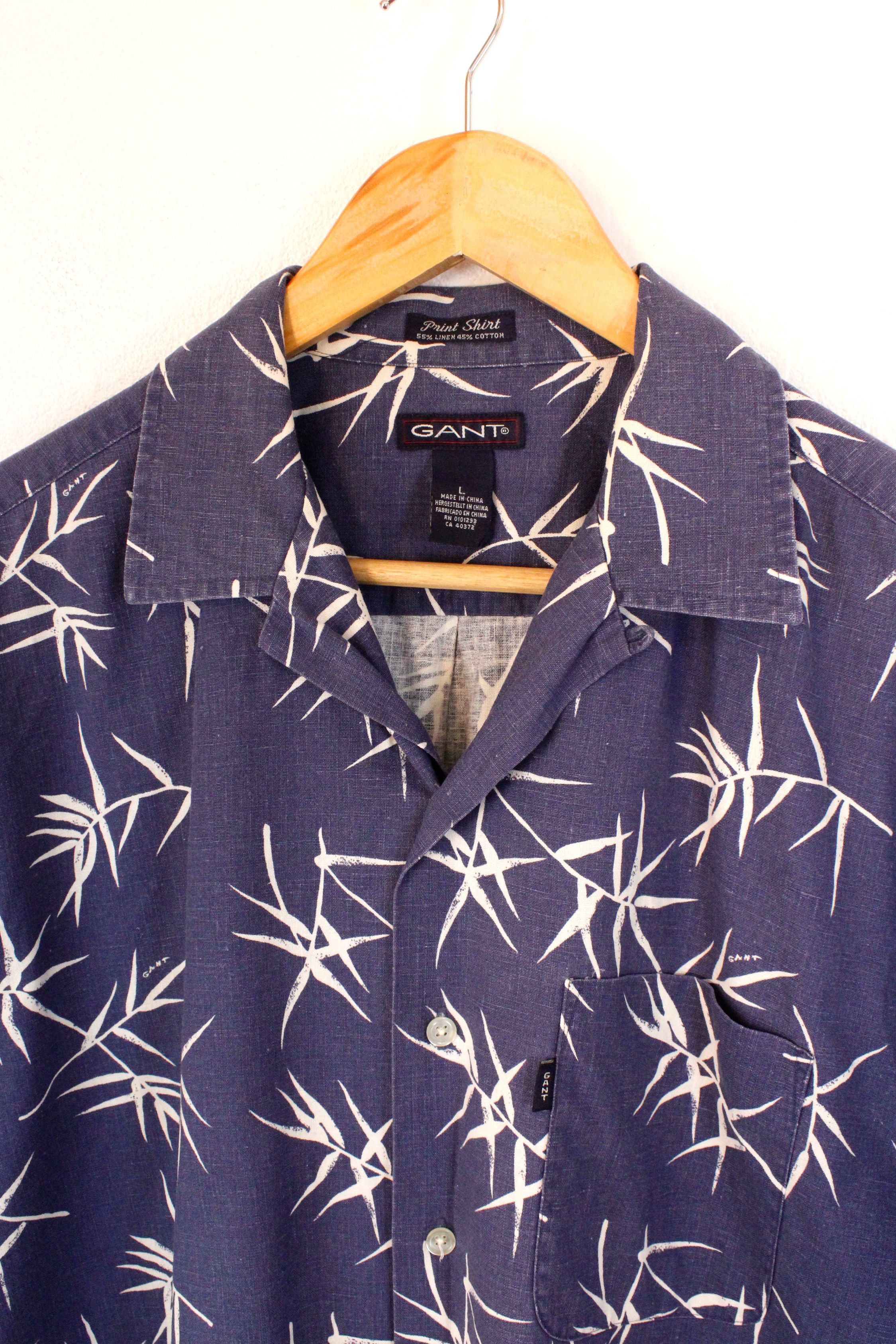 Gant Gant Nature Pattern Print Linen Cotton Hawaiian Shirt Size US L / EU 52-54 / 3 - 2 Thumbnail