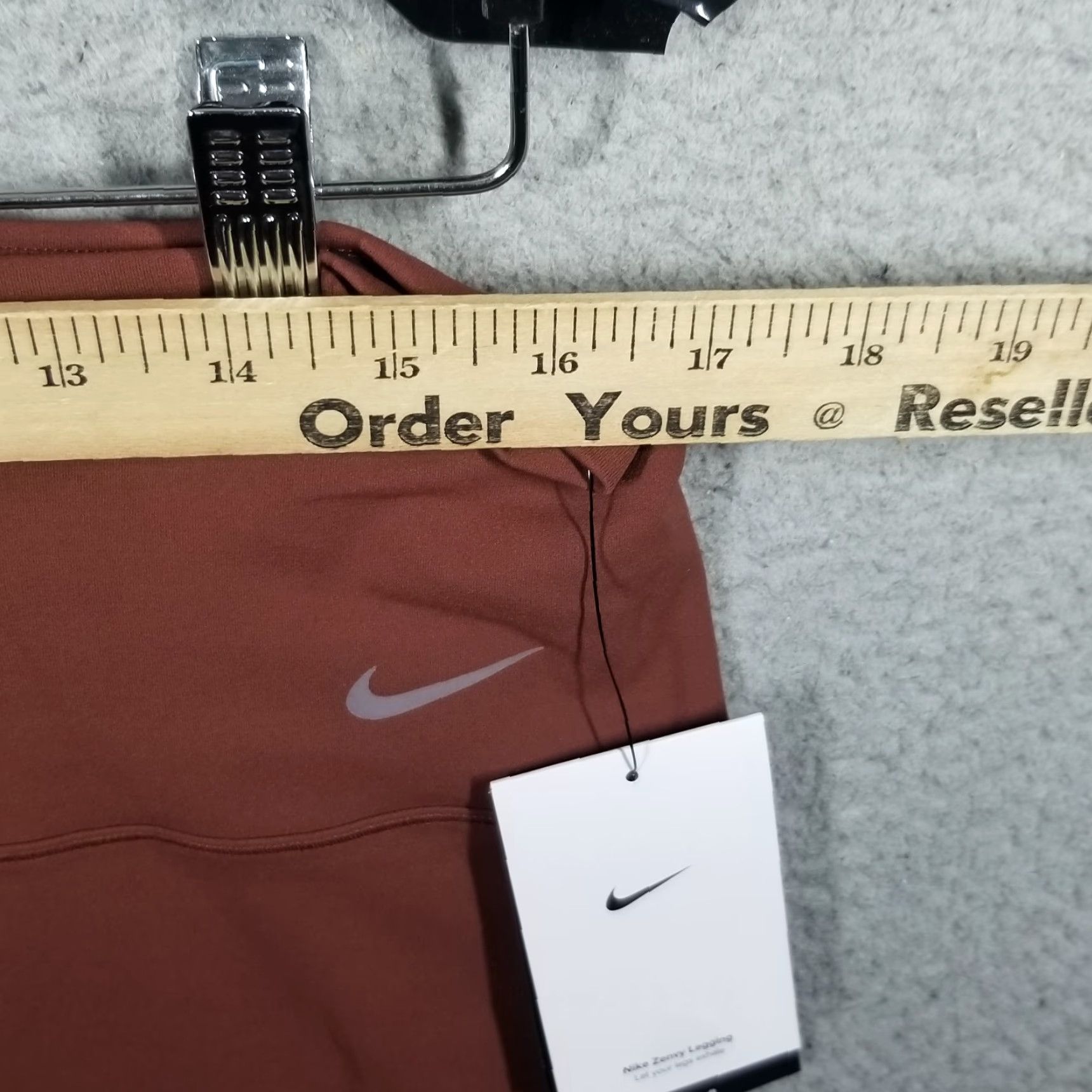 Nike Nike Womens Biker Shorts XL Brown Dri-FIT 8-Inch Inseam Activewear Size 40" / US 18 - 5 Thumbnail
