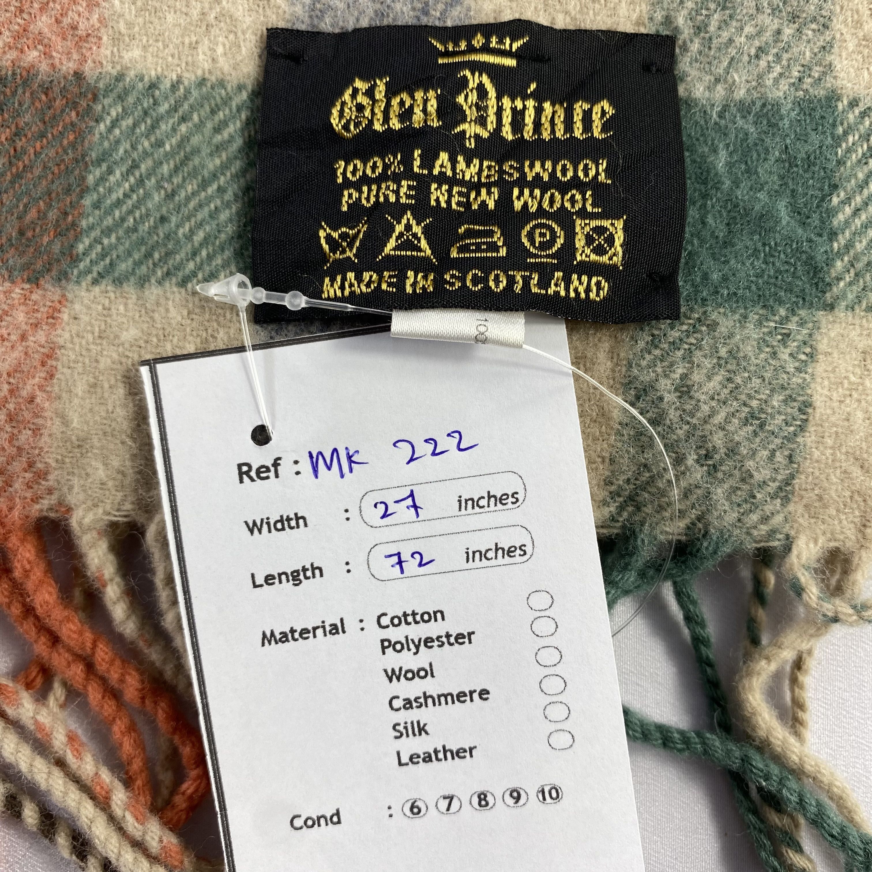 Designer Glen Prince Scarf Neck Wrap Wool Muffler Size ONE SIZE - 6 Thumbnail