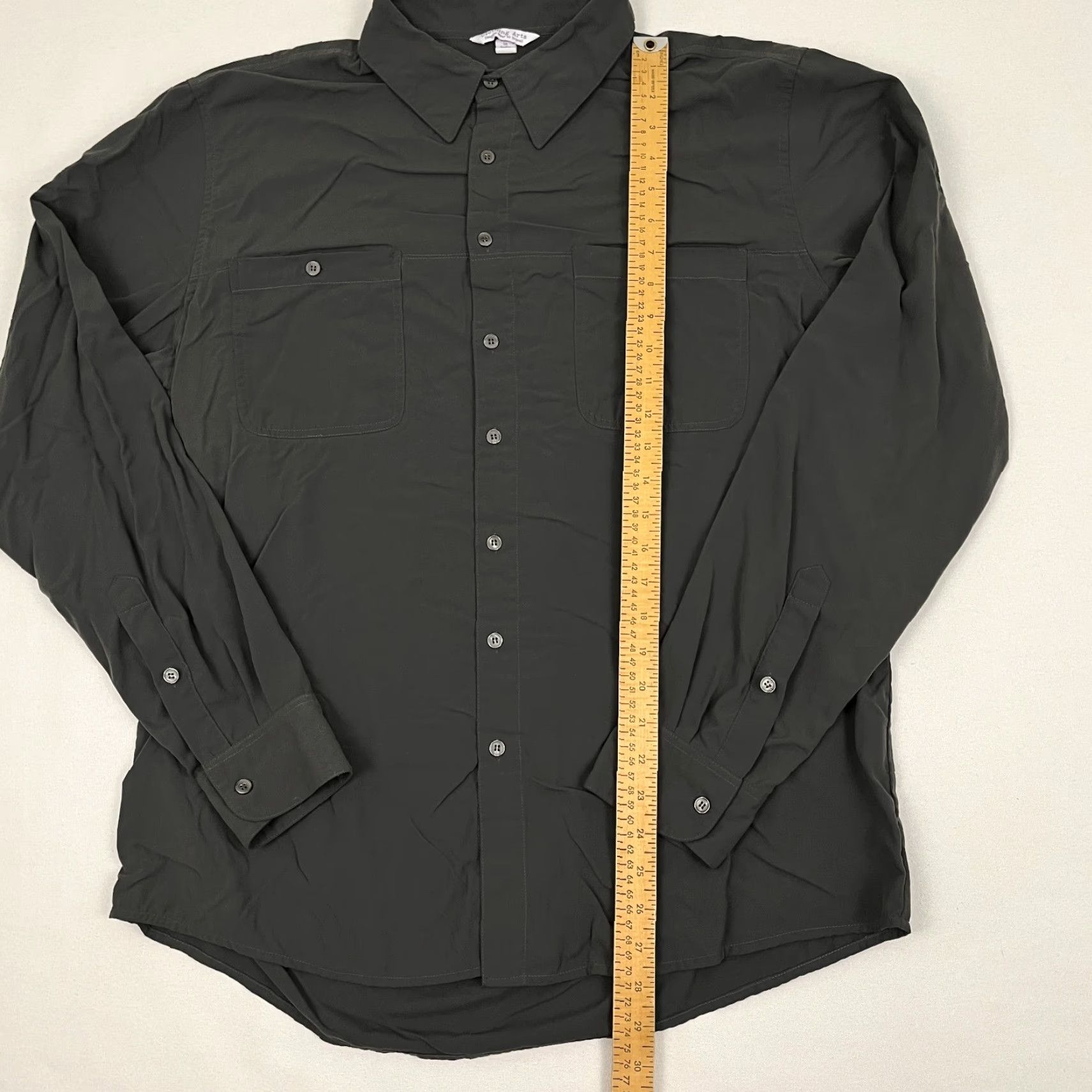 Vintage Clothing Arts Shirt Mens XL Gray Travel Commute Pick Pocket Proof P^Cubed Button Size US XL / EU 56 / 4 - 4 Thumbnail