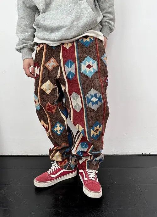 Image of Vintage Retro Y2K Bohemian Hippie Pants Hip Hop, Men's (Size 34)